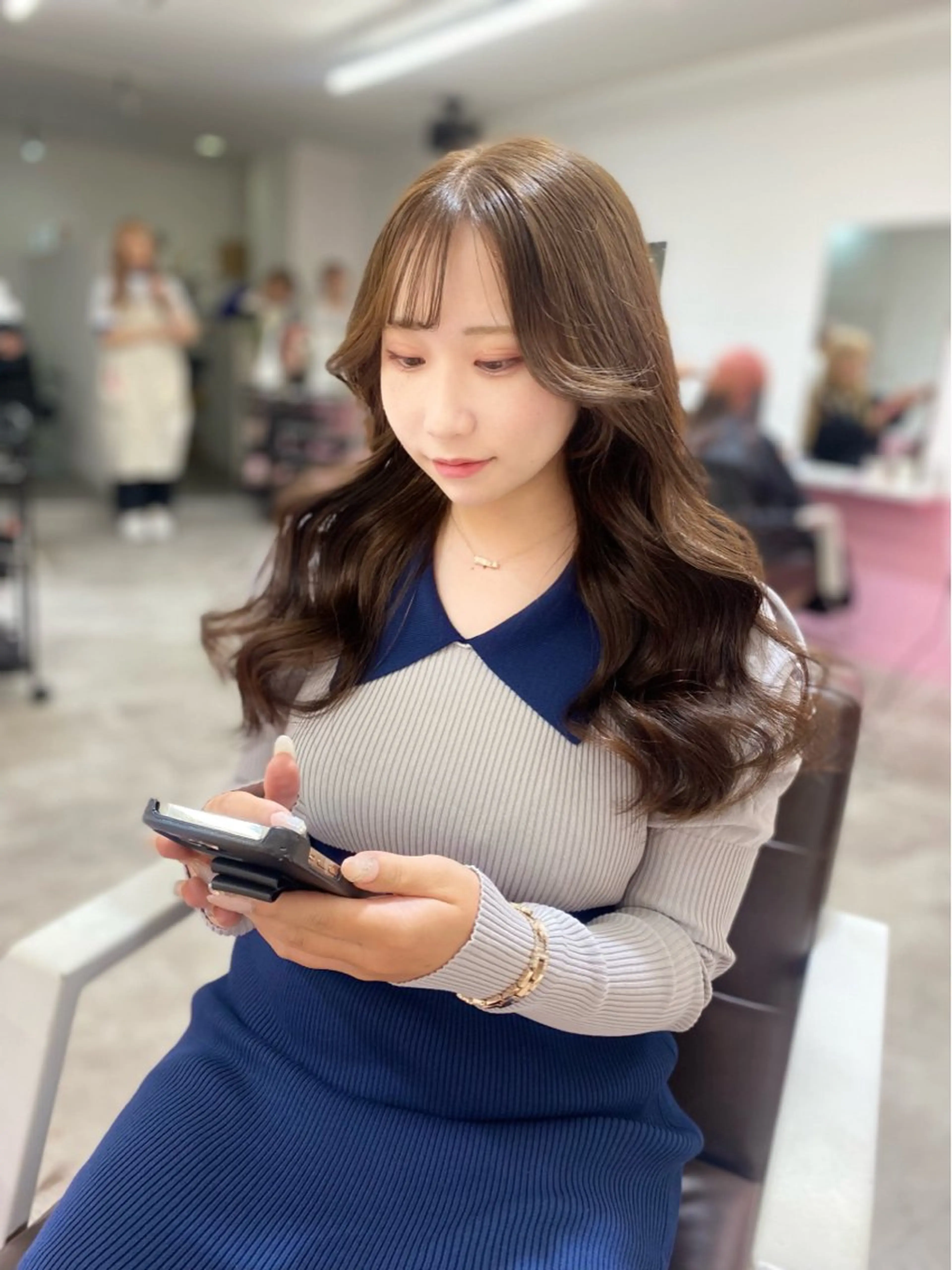 ロング カット ヘアカラー トリートメント 髪質改善韓国レイヤー SHIORI🦋のヘアスタイル