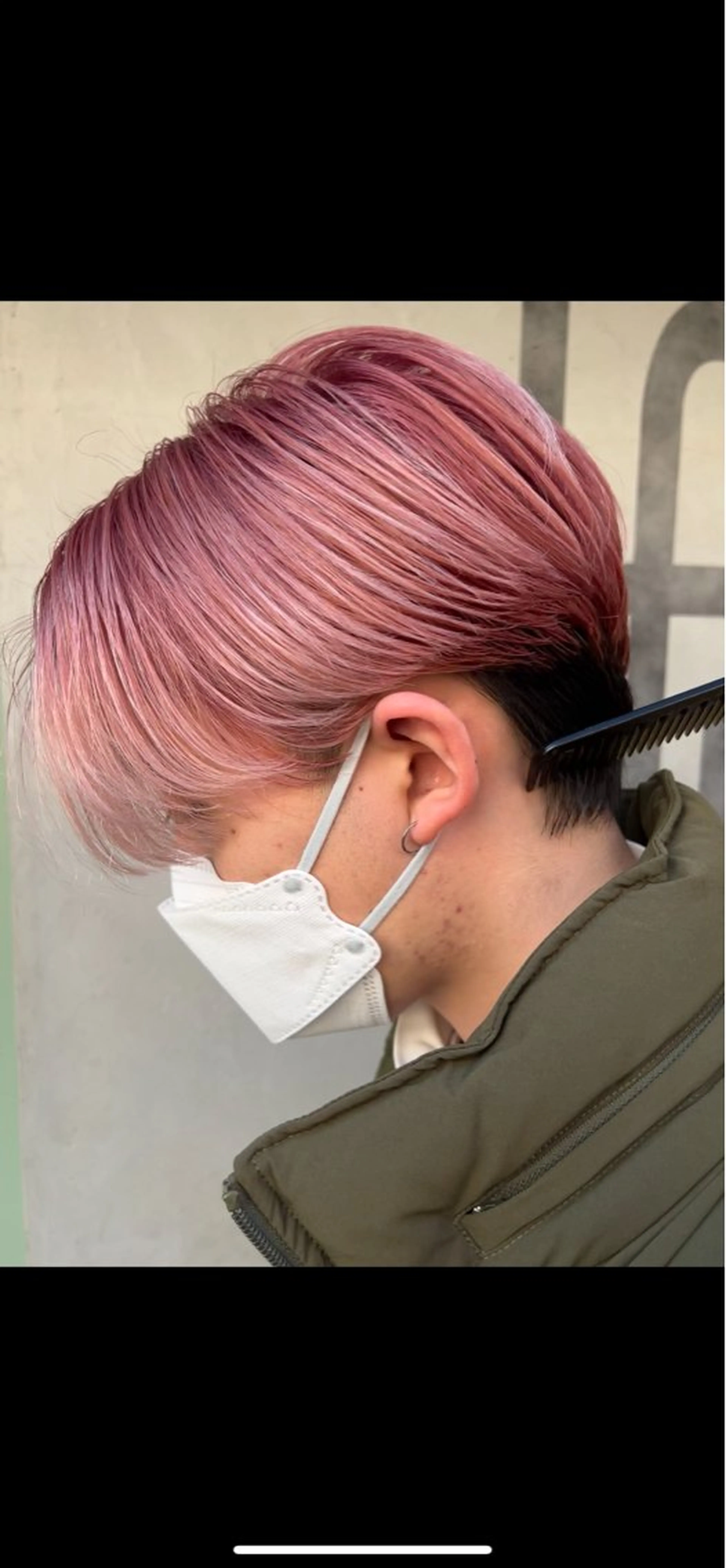 カラー パーマ メンズ センターパート パーマ lmu by if所属・久保 亮太のヘアスタイル