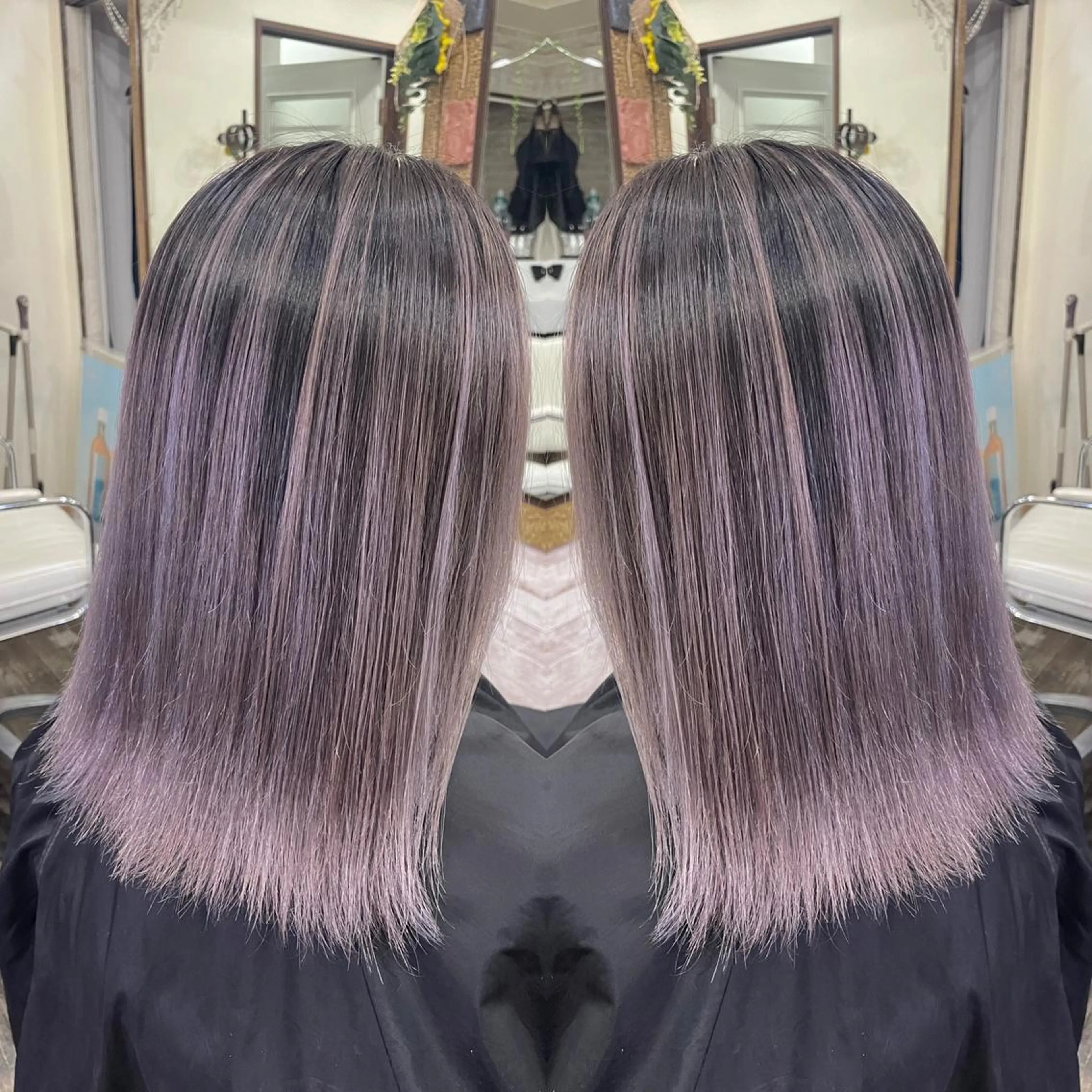 ミディアム カラー ヘアカラー 渡辺 健太のヘアスタイル