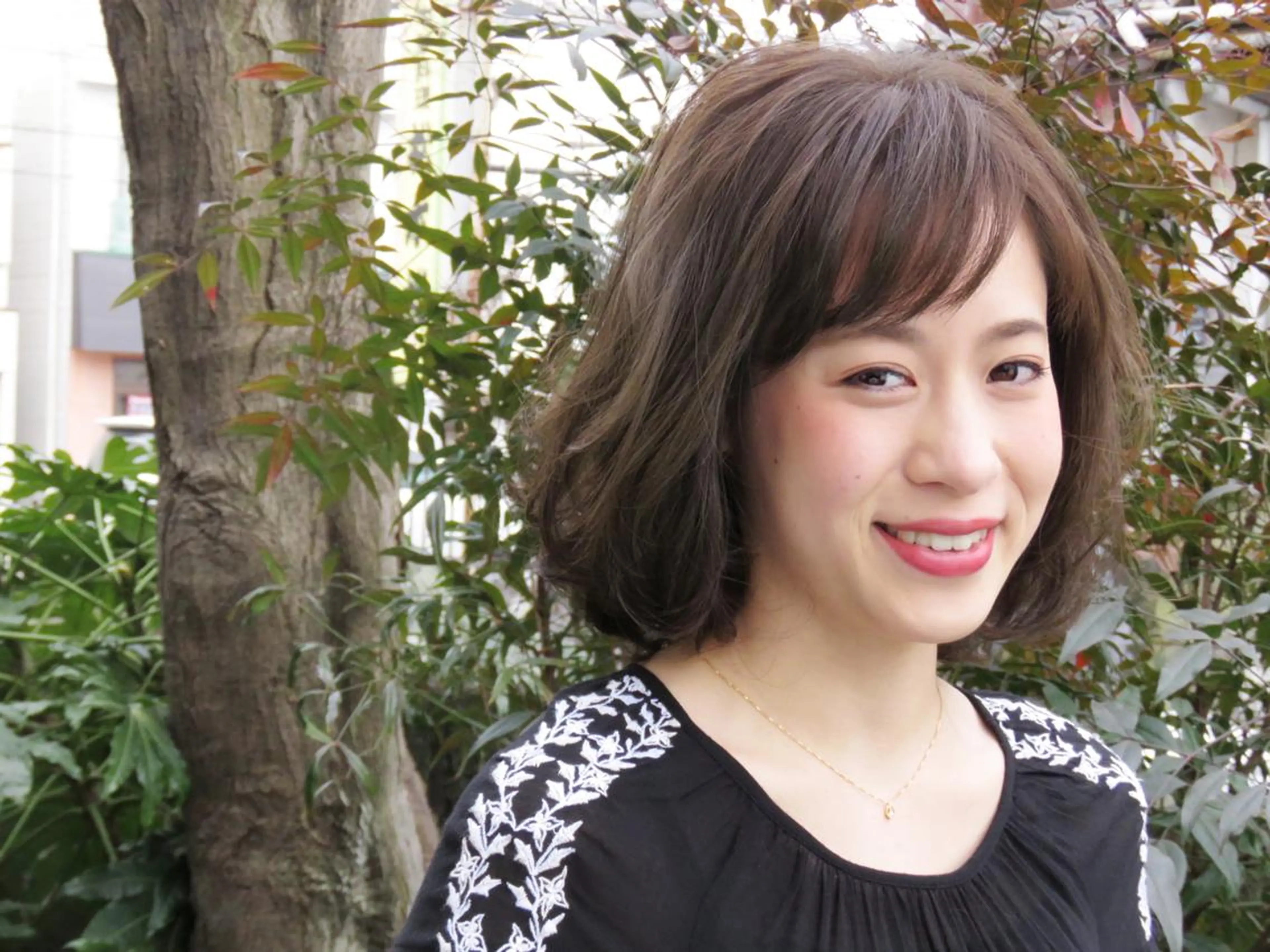 ミディアム ＠kutsu tetsuoのヘアスタイル
