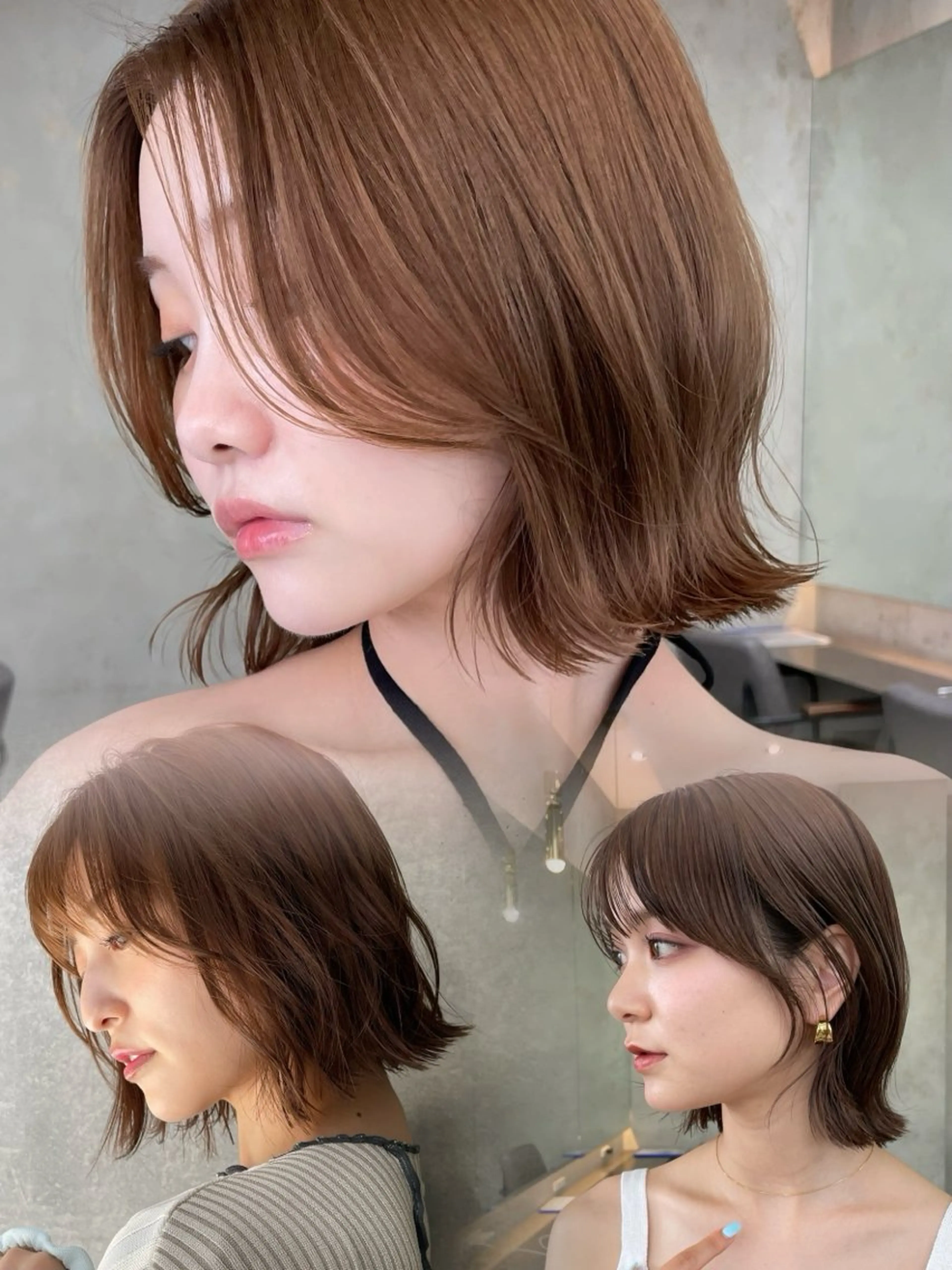 ミディアム ヘアアレンジ ボブ/レイヤー 韓国/美髪/みそらのヘアスタイル