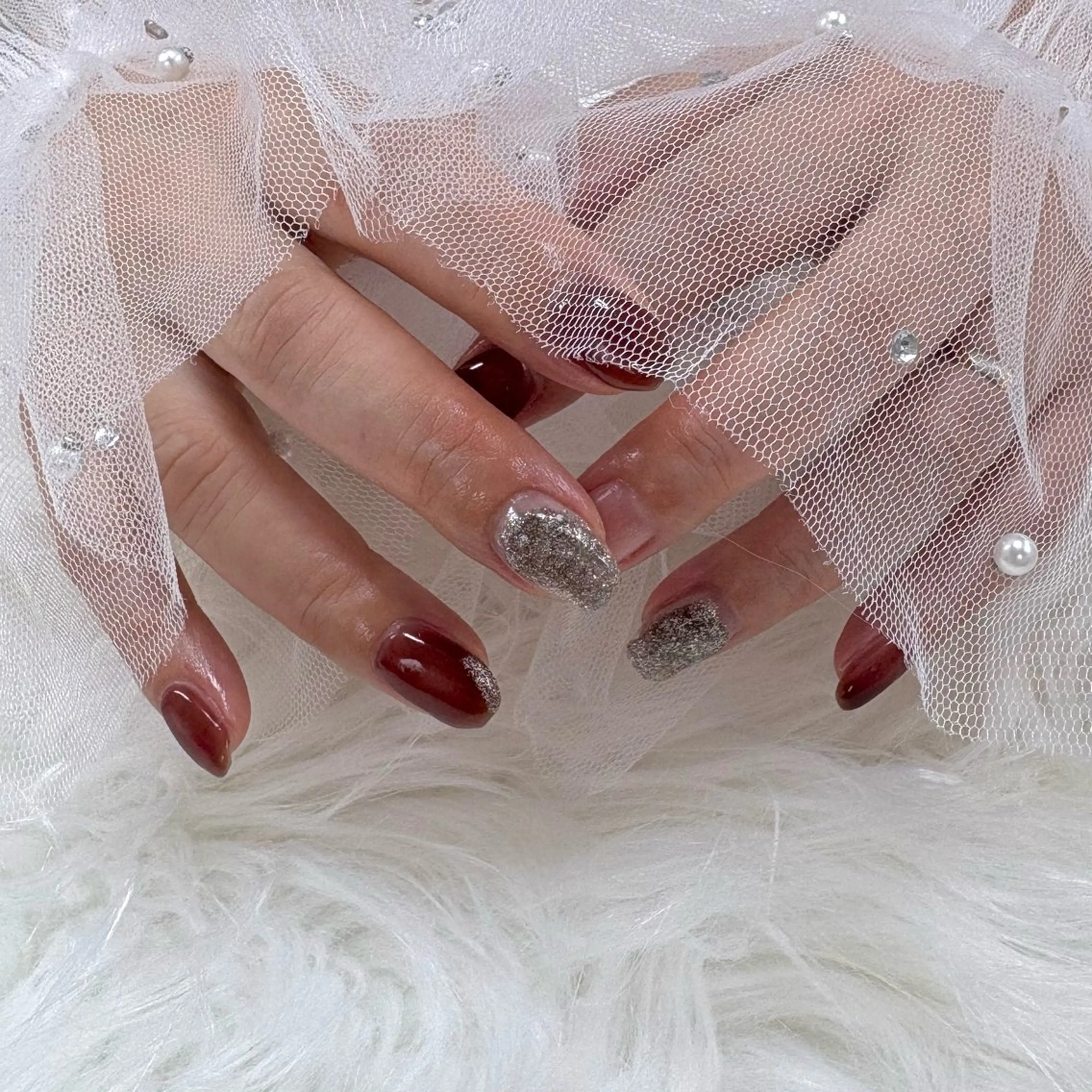 ネイル べっ甲ネイル ハンドネイル SHINE nail salonのネイルデザイン