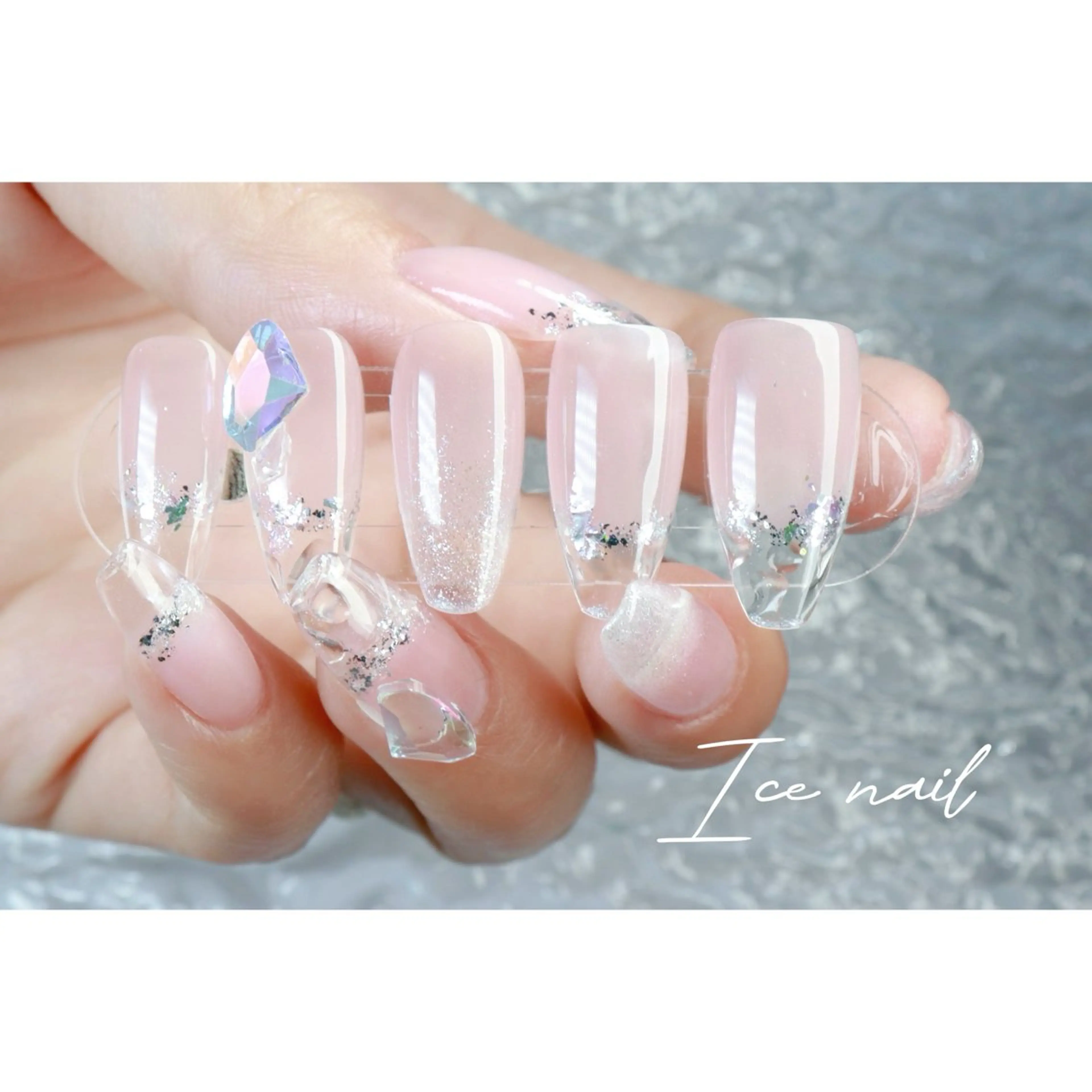 ネイル クリアネイル 長さ出し ネイルチップ ハンドネイル ハンドケア mapple nailのネイルデザイン
