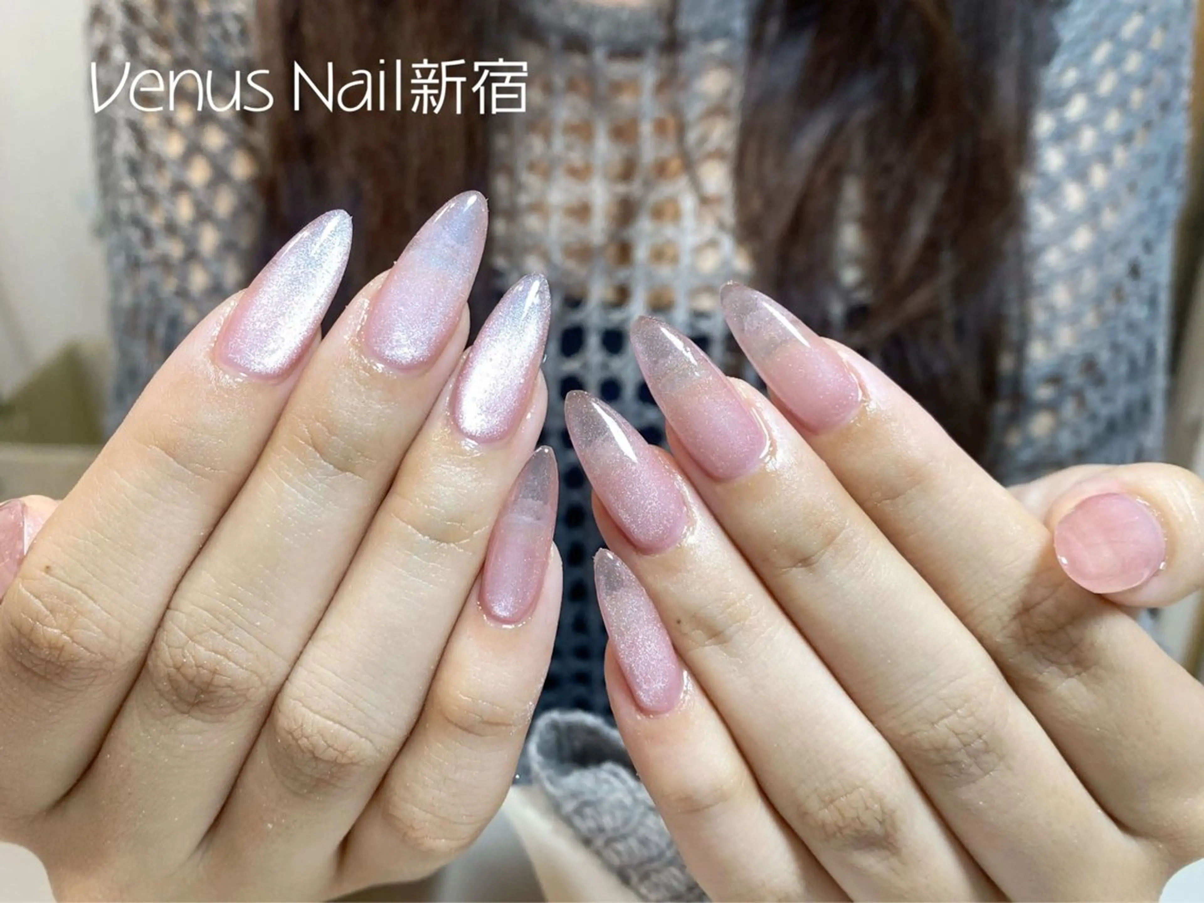ネイル マグネットネイル ワンカラーネイル ハンドネイル Venusパラジェル 長さだし専門店のネイルデザイン