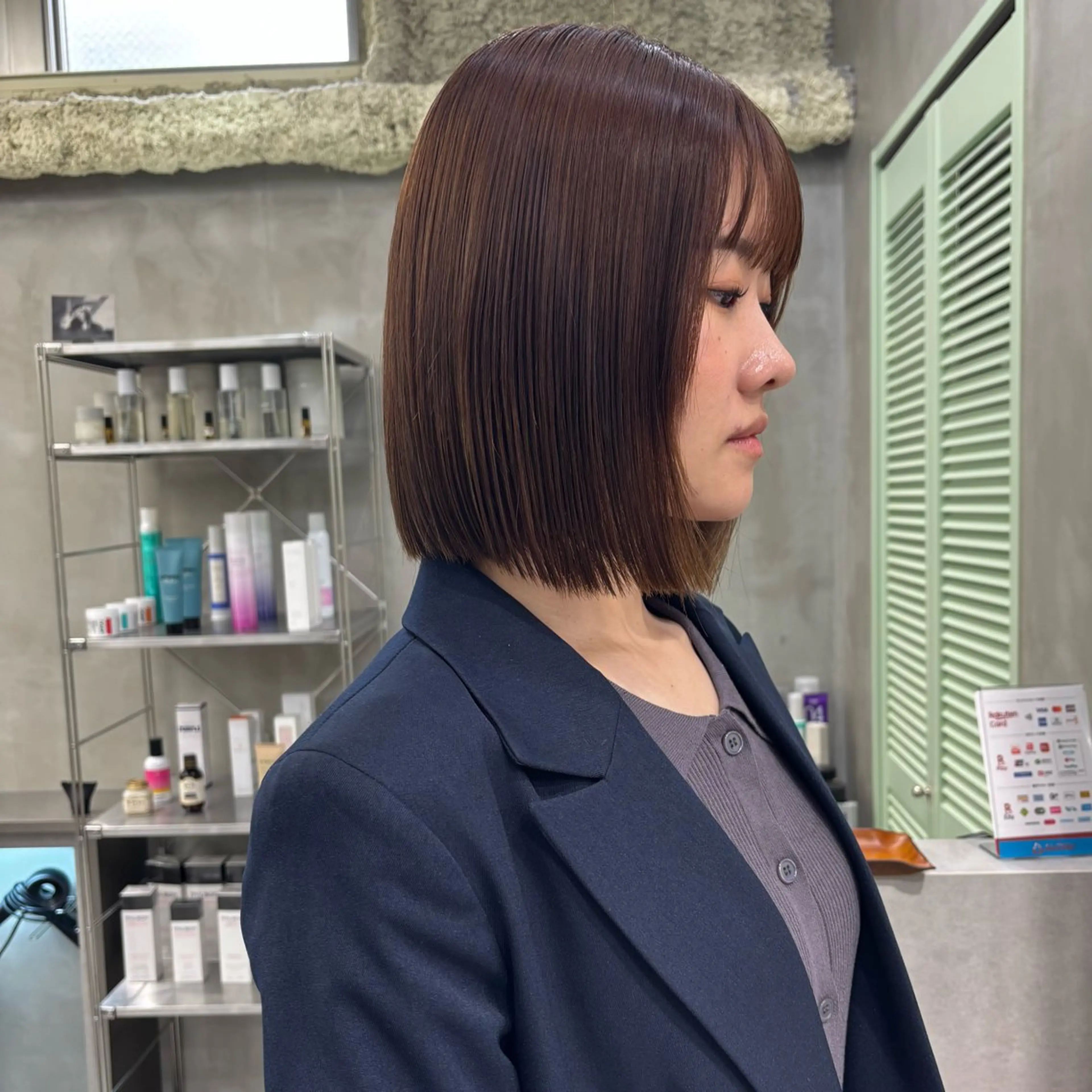 ミディアム 縮毛矯正 The Path ARENのヘアスタイル