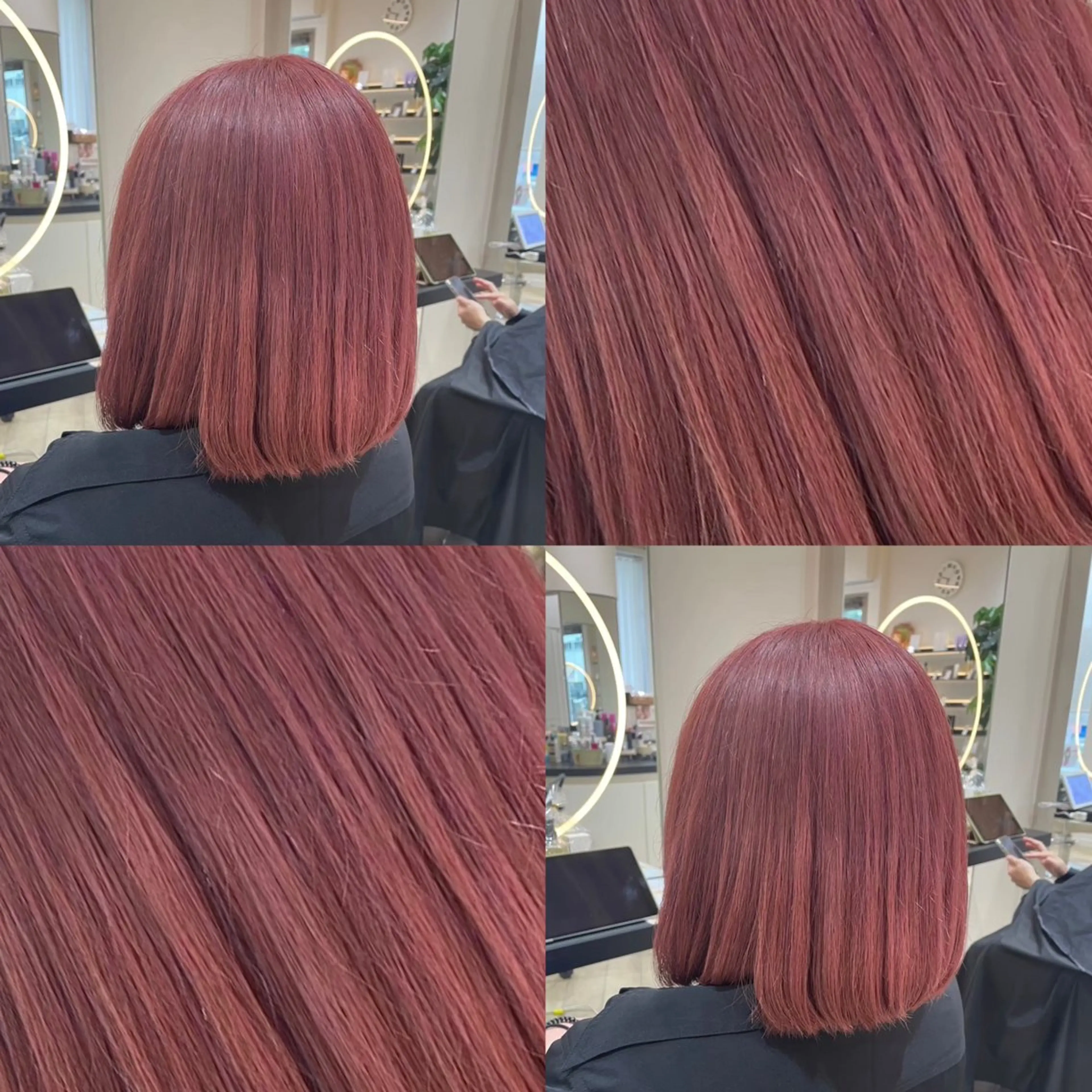 ミディアム カラー ヘアカラー 🎀ピンクカラー/ 推しカラー/のの🎀のヘアスタイル