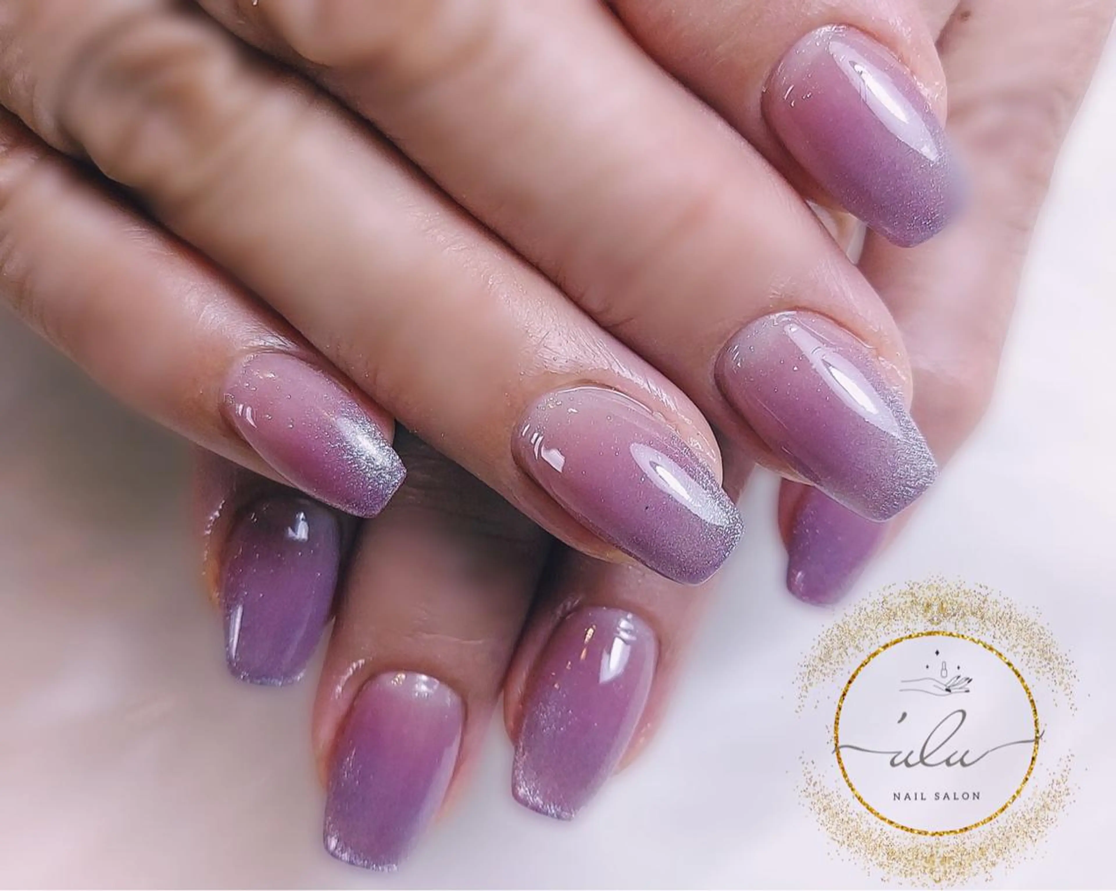 ネイル フレンチネイル マグネットネイル マグネットフレンチ Nailsalon 'uluのネイルデザイン