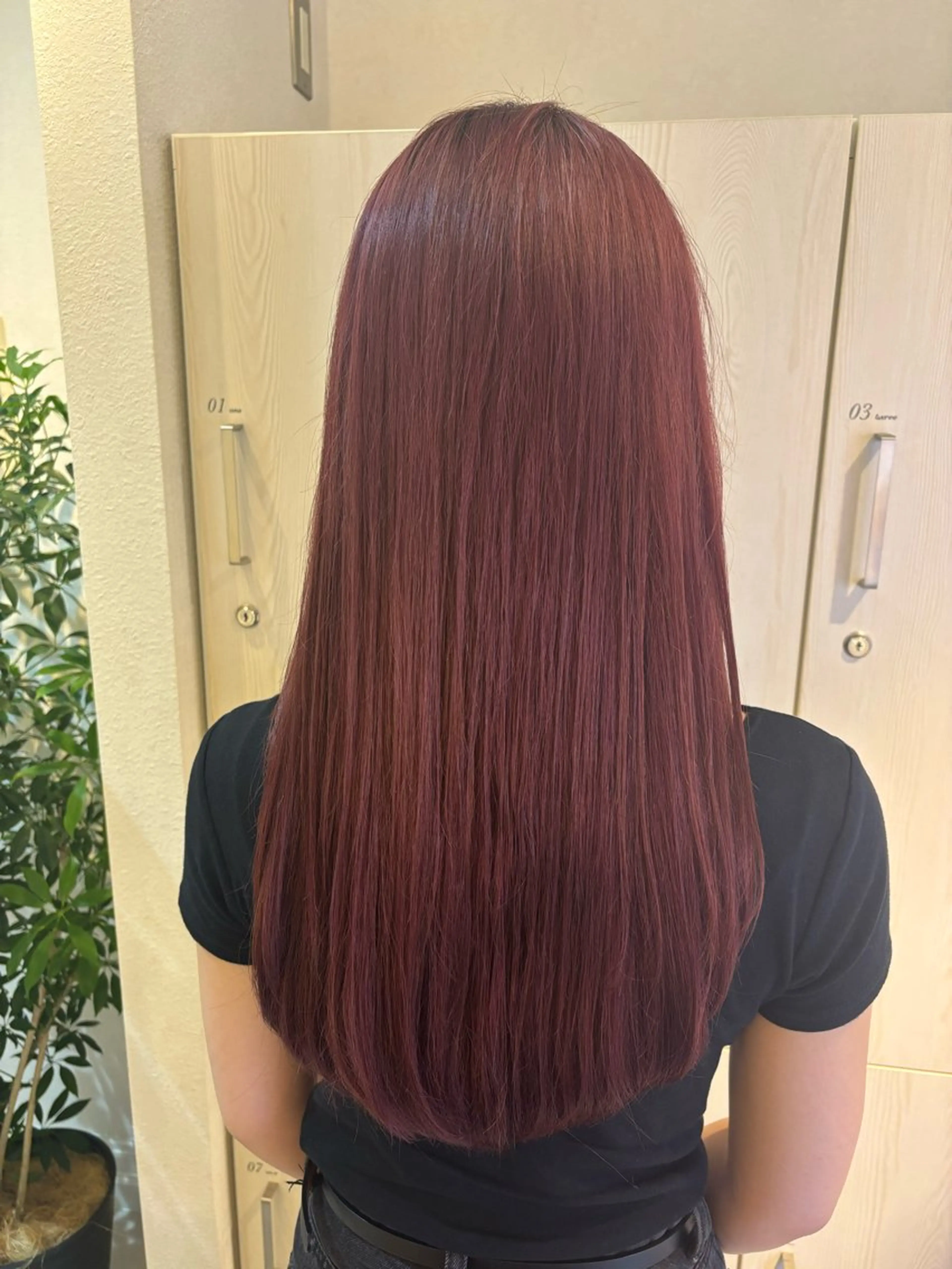 ロング カラー ブラウンカラー ピンクカラー ピンクブラウン レッドカラー カット ヘアカラー トリートメント Aujua認定サロン /Rena/暖色🎀のヘアスタイル