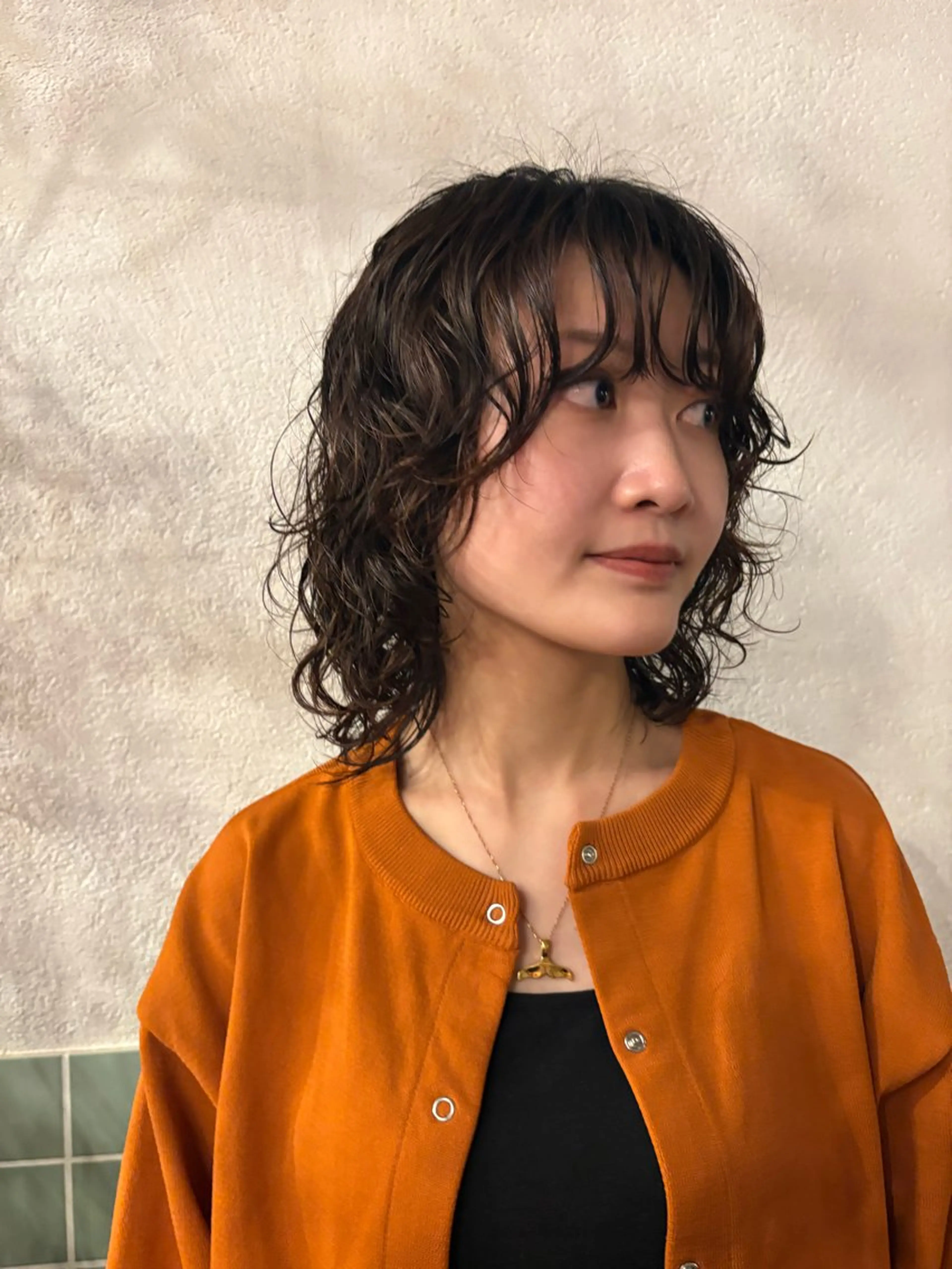ミディアム パーマ カット パーマ かおん/パーマ \ウルフパーマのヘアスタイル