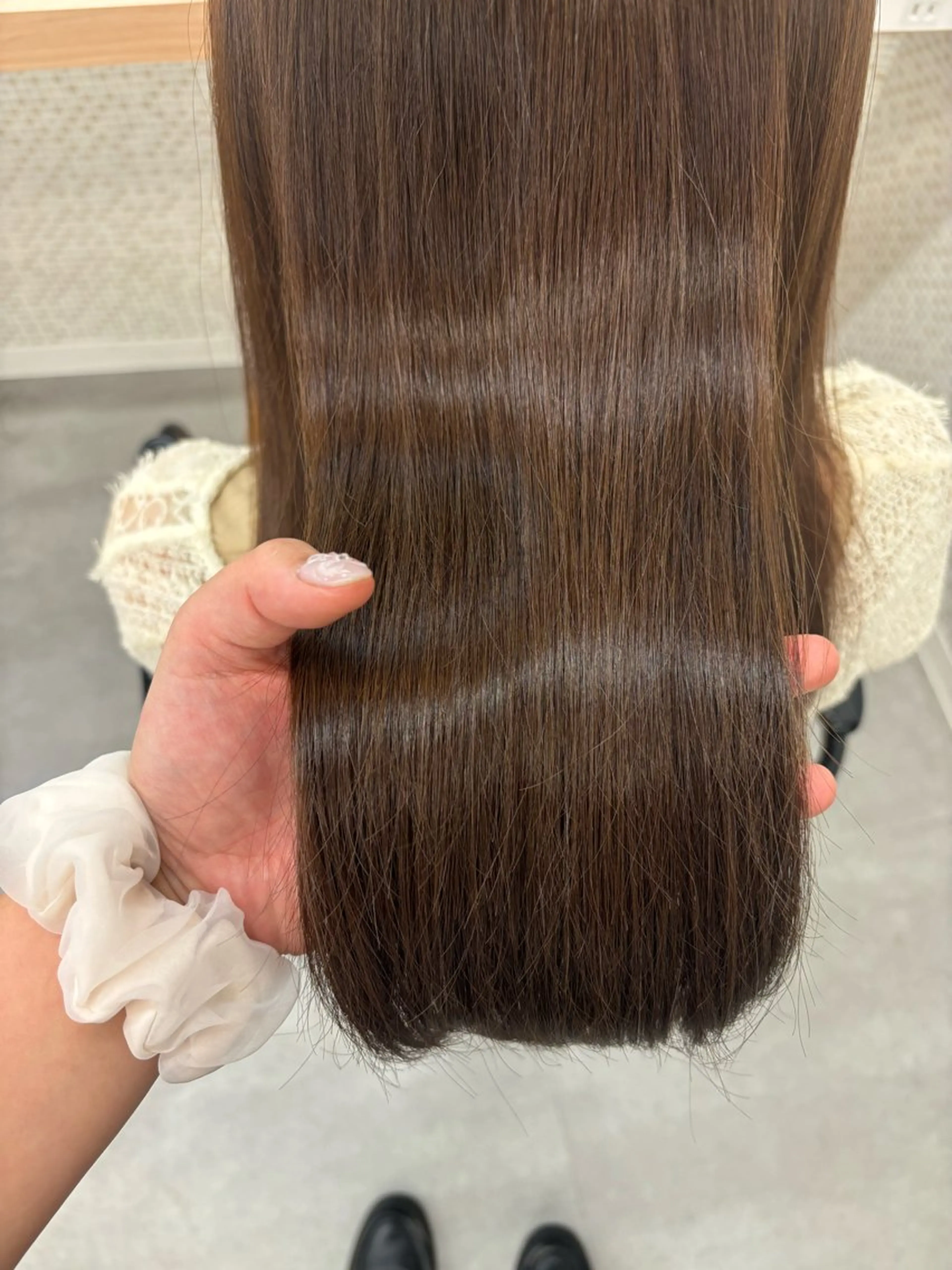 セミロング カラー ベージュカラー オリーブベージュ universe Mizuki🎀のヘアスタイル