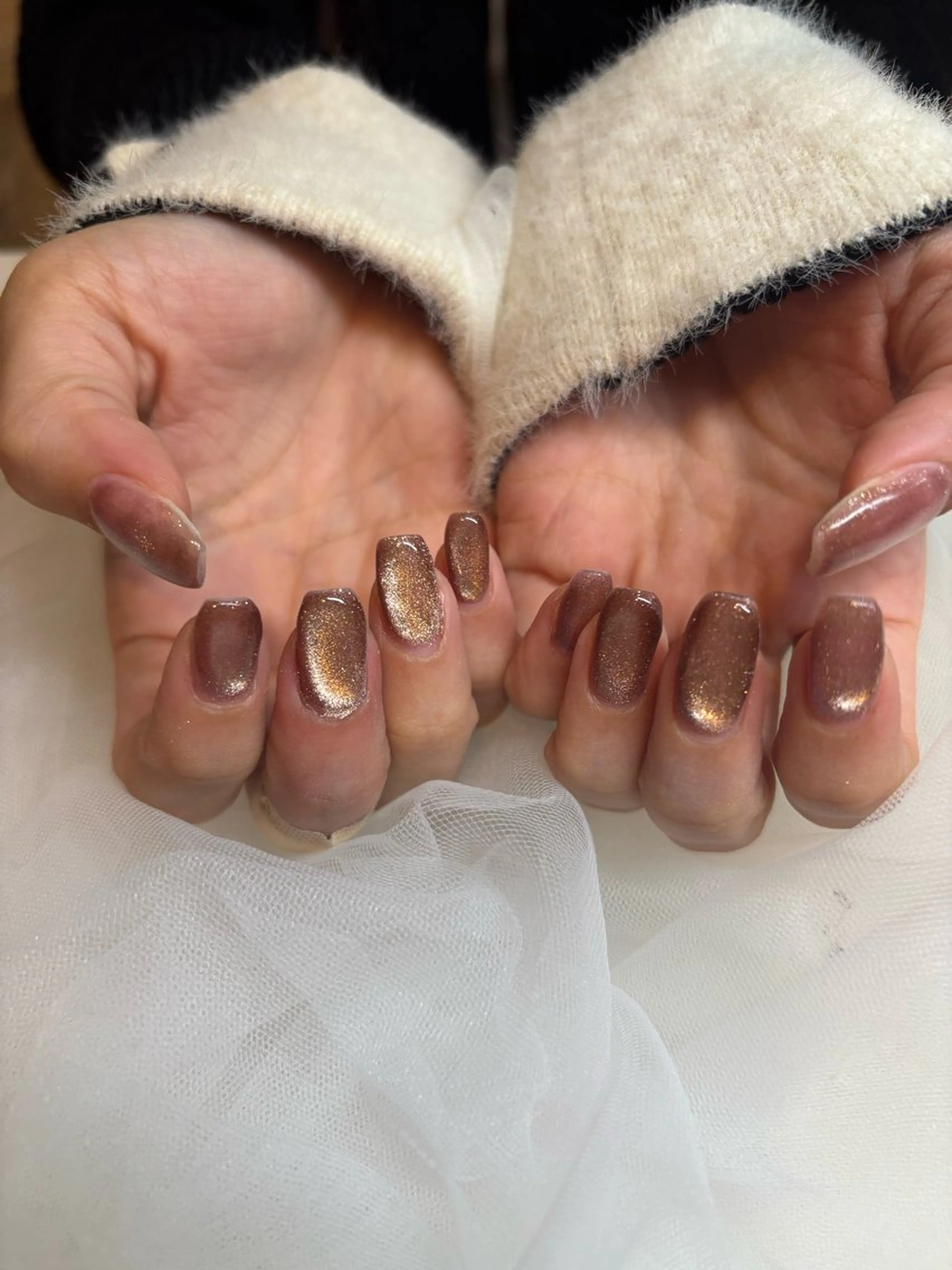 ネイル フラッシュネイル マグネットネイル ワンカラーネイル Sana ♡のネイルデザイン