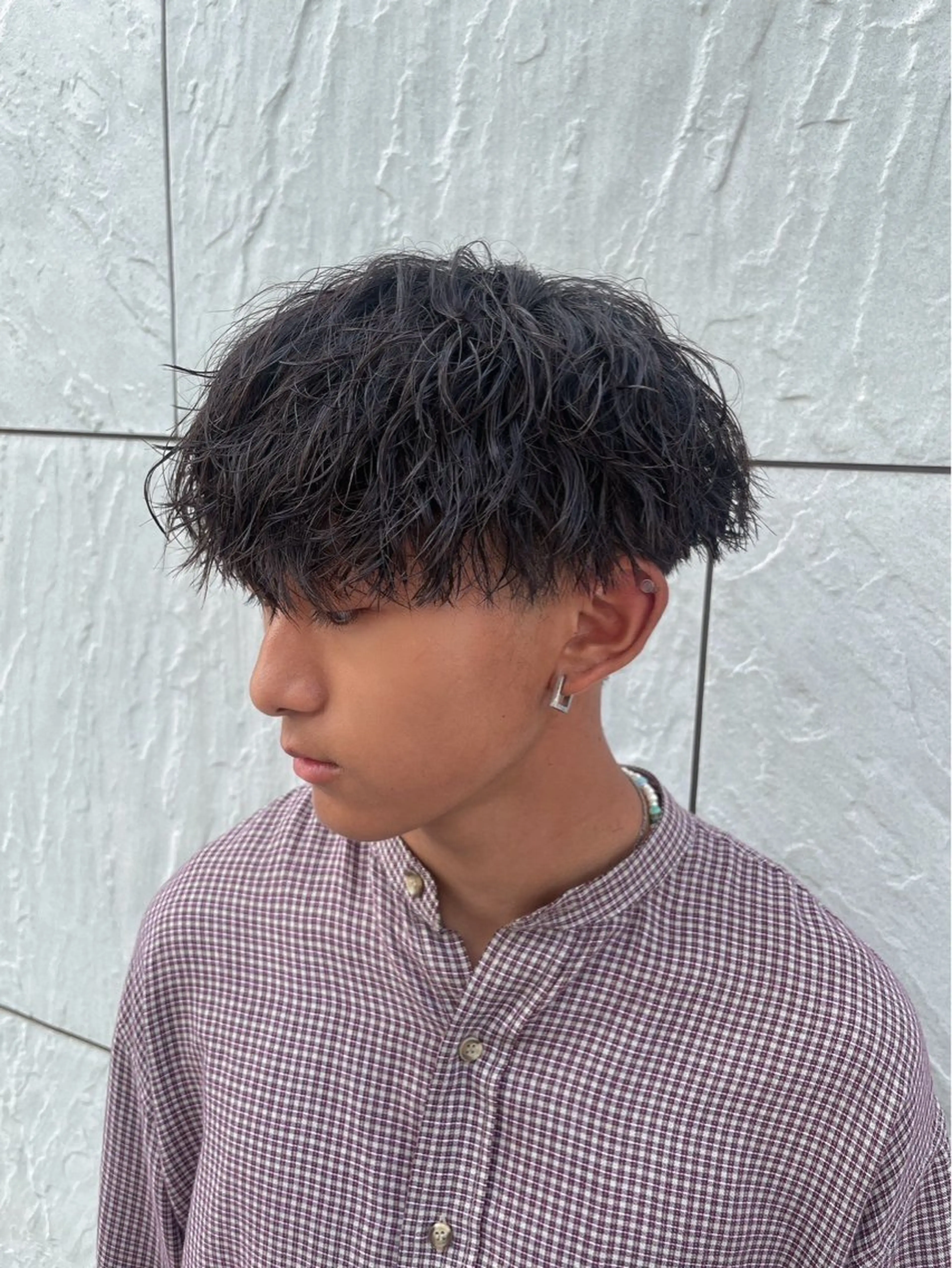 ショート パーマ メンズ カット パーマ ヘアセット メンズ/パーマ特化/ 町田/naokiのヘアスタイル