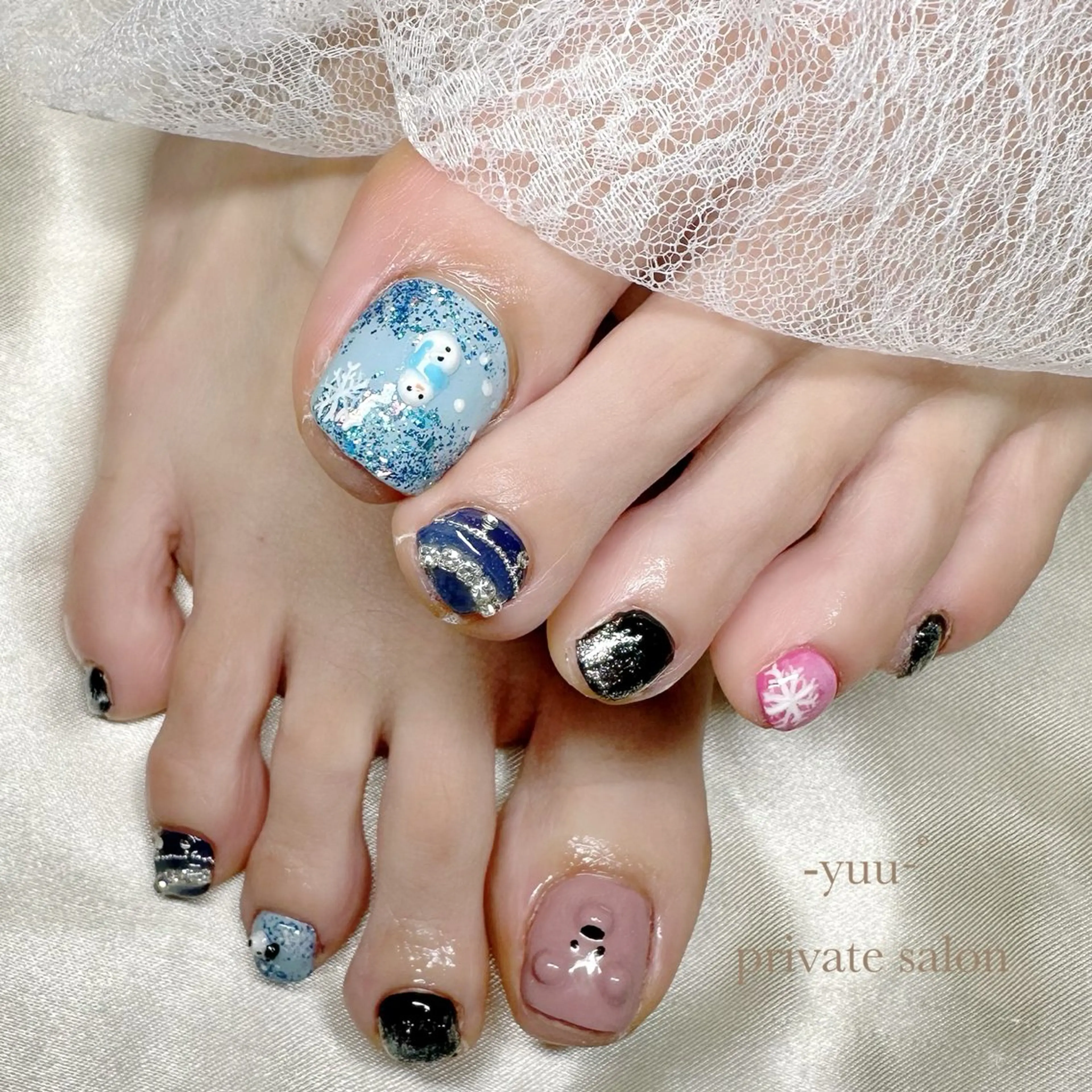 ネイル 冬ネイル クリスマス -yuu-所属・Lino ﾟのネイルデザイン