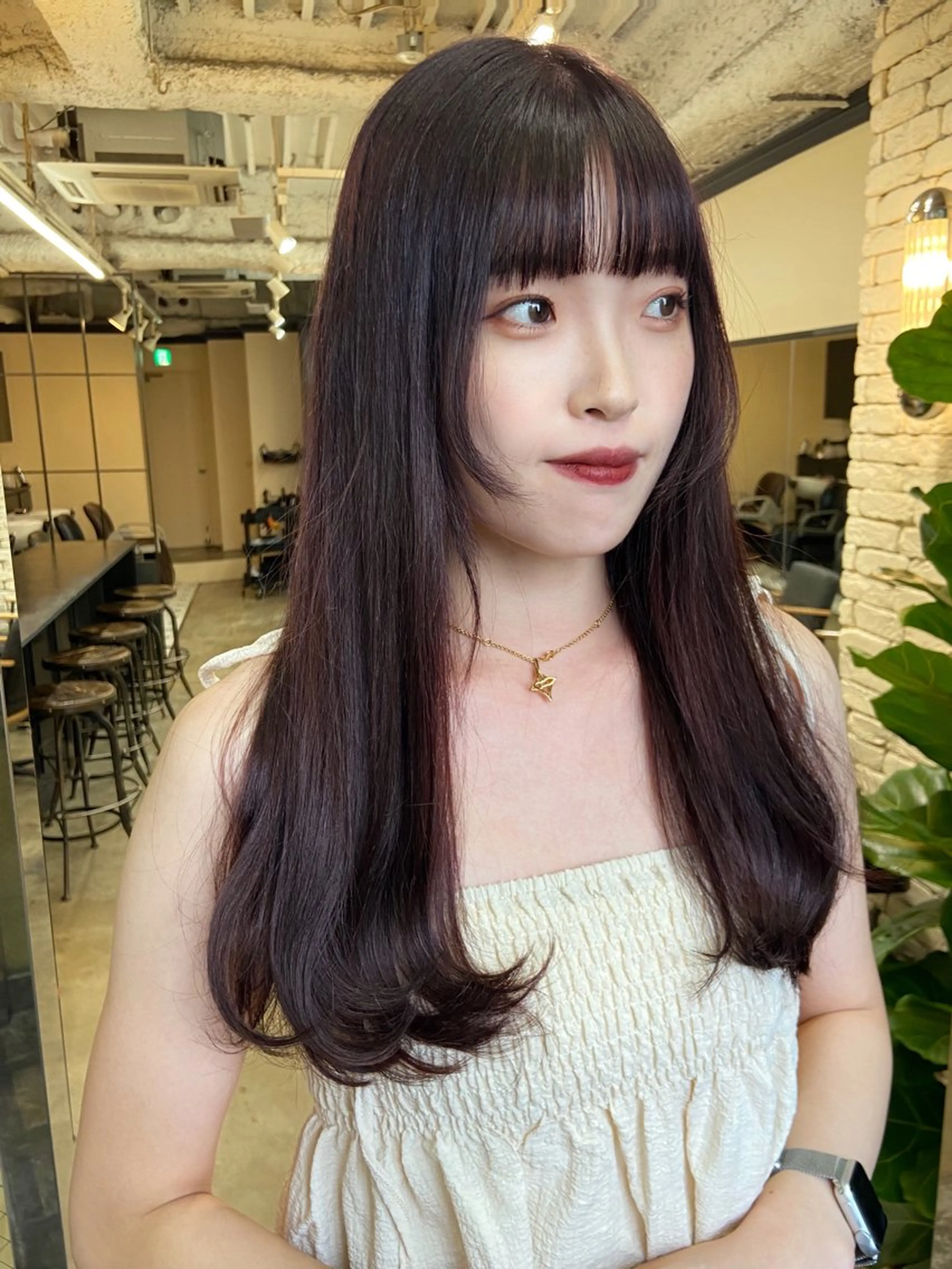 ロング カラー カット ヘアカラー トリートメント 地毛風艶カラー🌿 喜多夏海のヘアスタイル