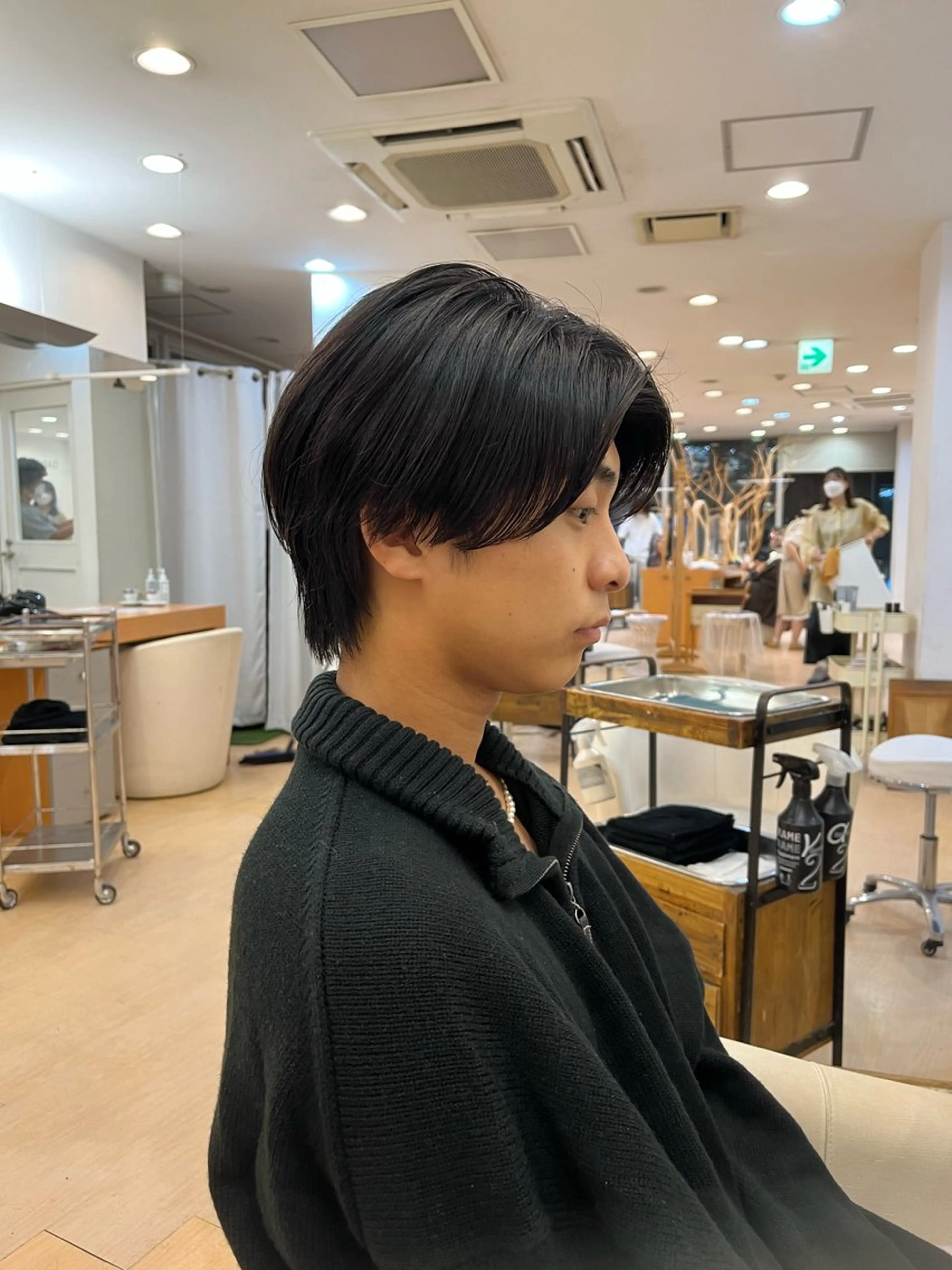 ショート メンズ センターパート メンズパーマ カット パーマ LUNA🌙韓国ヘア 🌙レイヤーカットのヘアスタイル