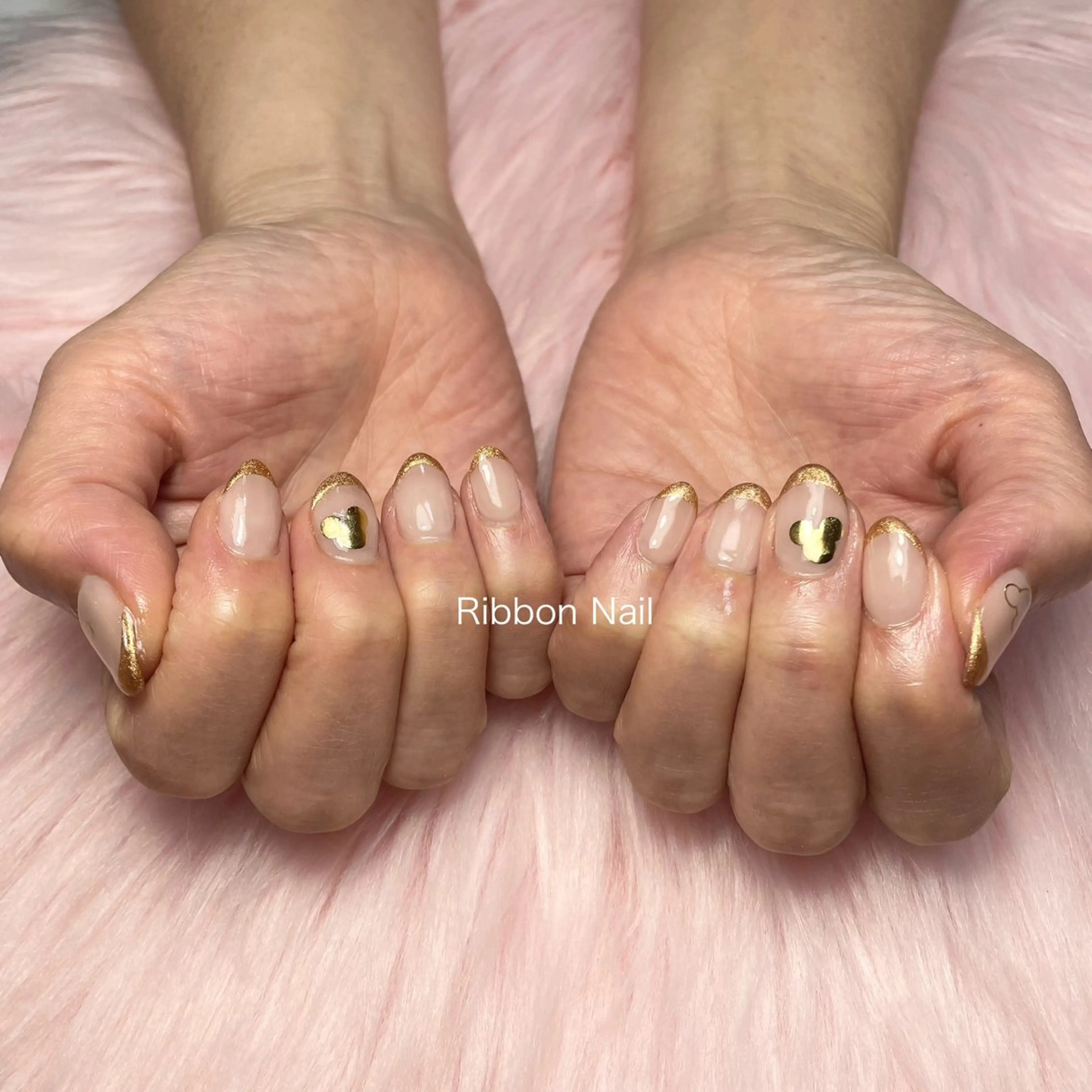 ネイル フレンチネイル ミラーネイル ハンドネイル Ribbon nailのネイルデザイン