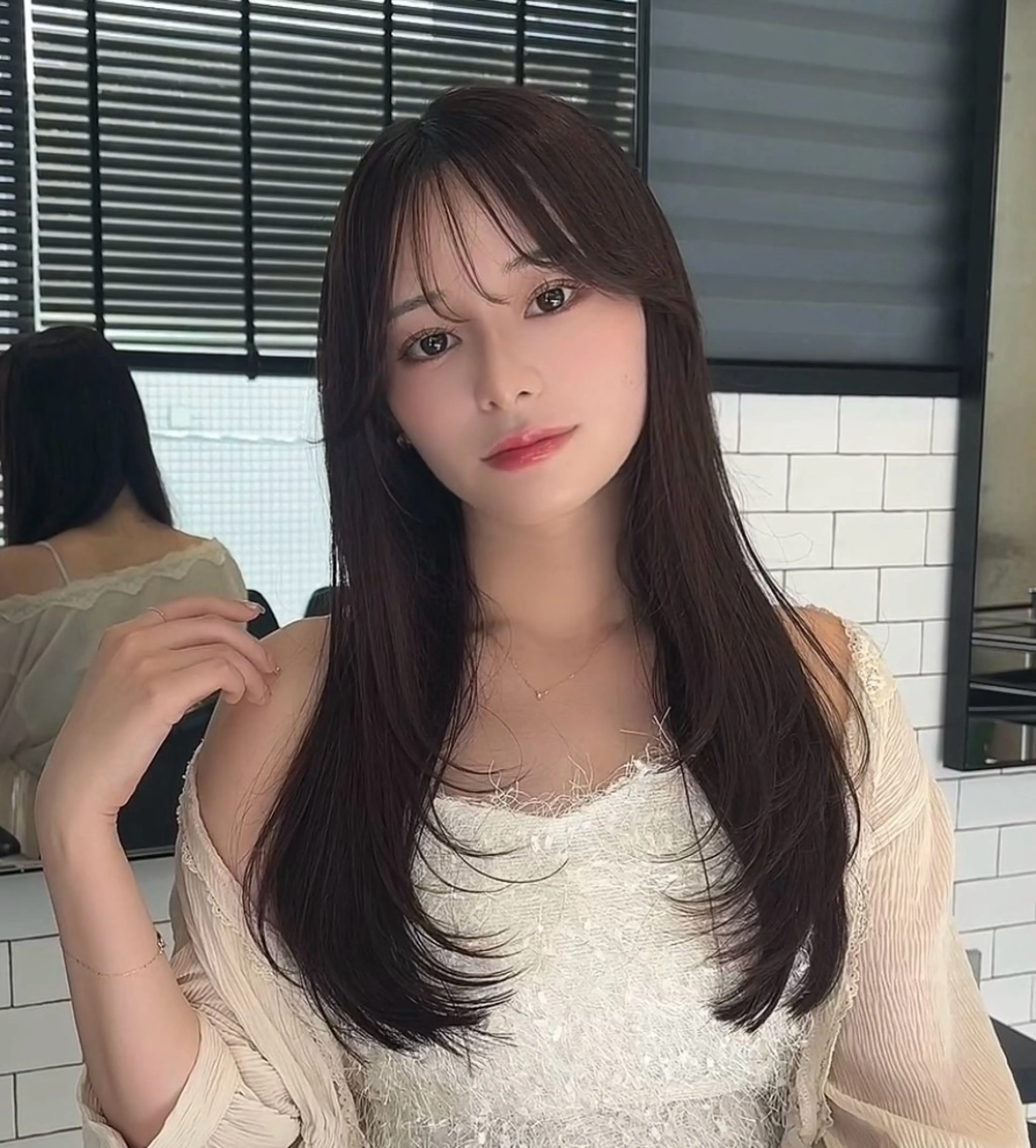 ロング カラー カット ヘアカラー トリートメント 🌫️大人韓国ヘア 🌫️naoyaのヘアスタイル