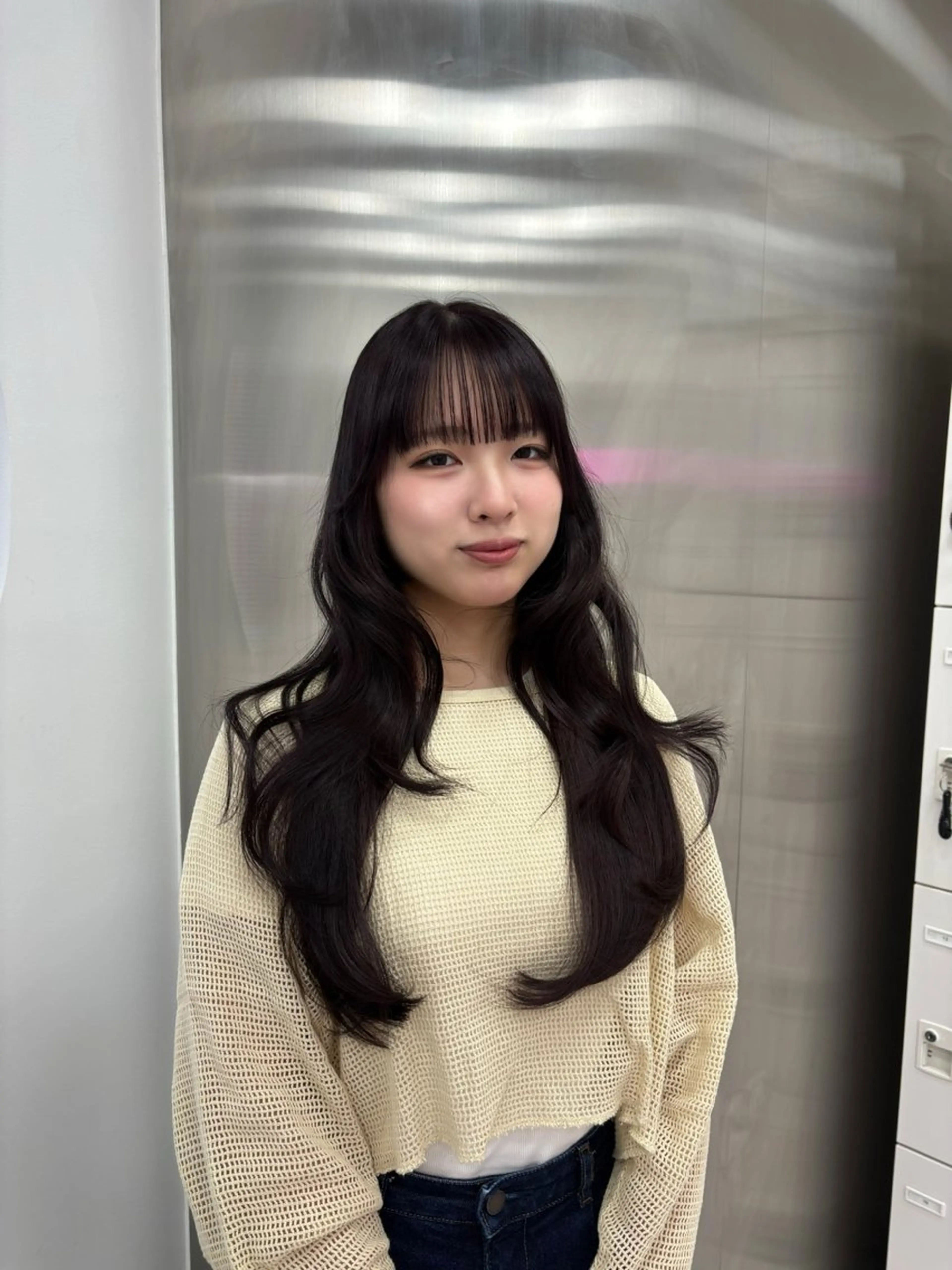 セミロング 表参道ハッシュカット レイヤー/リノンのヘアスタイル