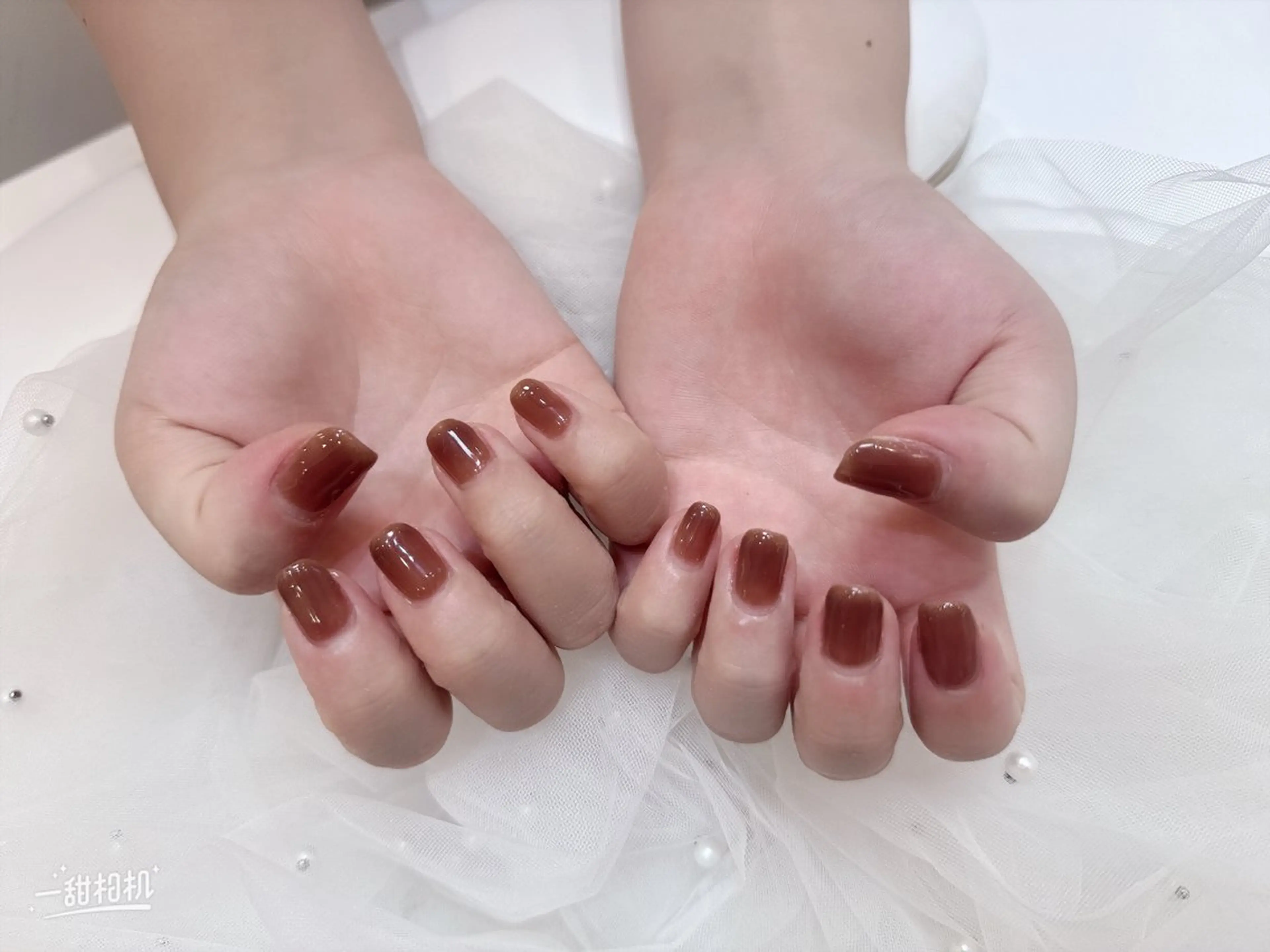 🩵練習モデル🩵自爪ワンカラー/オフありの写真