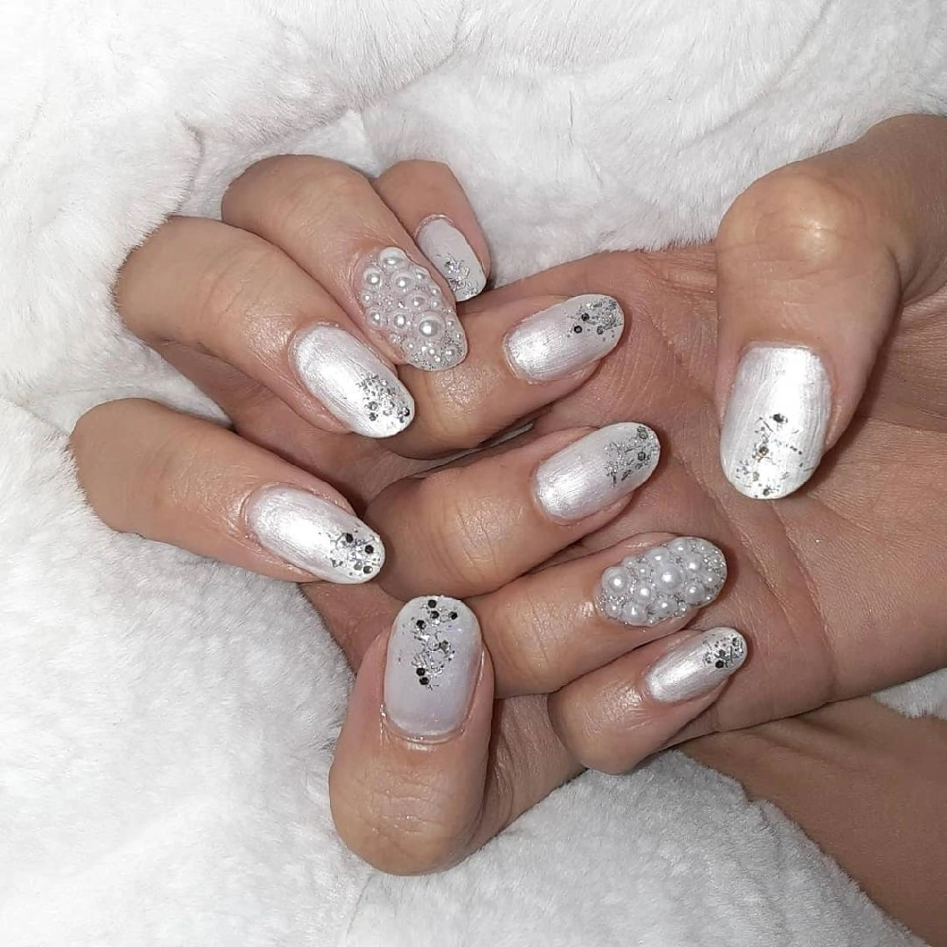 ネイル ジェルネイル ラメ(グリッター) ワンカラーネイル Nail  yのネイルデザイン
