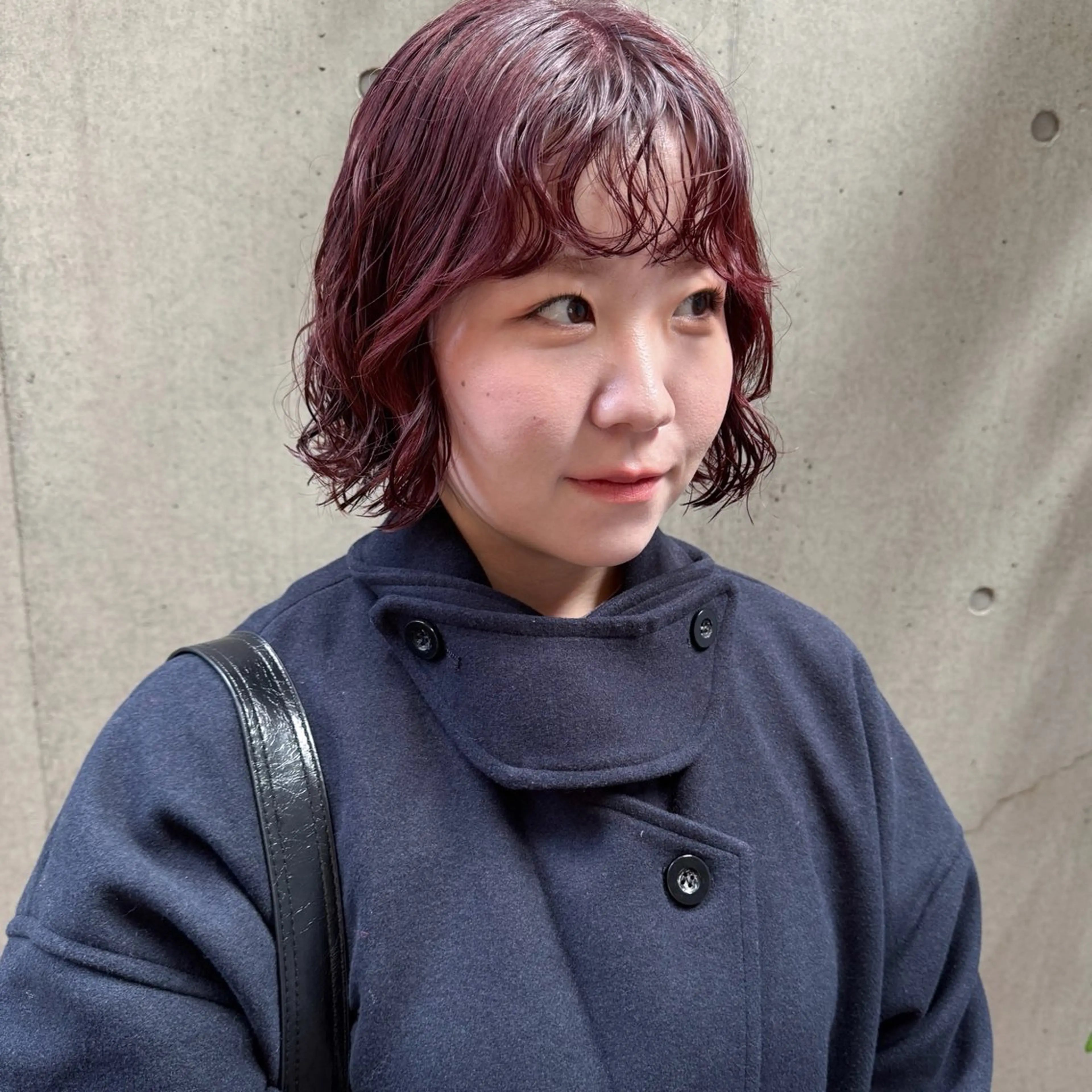ミディアム カラー パーマ カット ヘアカラー パーマ 大橋 芽衣のヘアスタイル