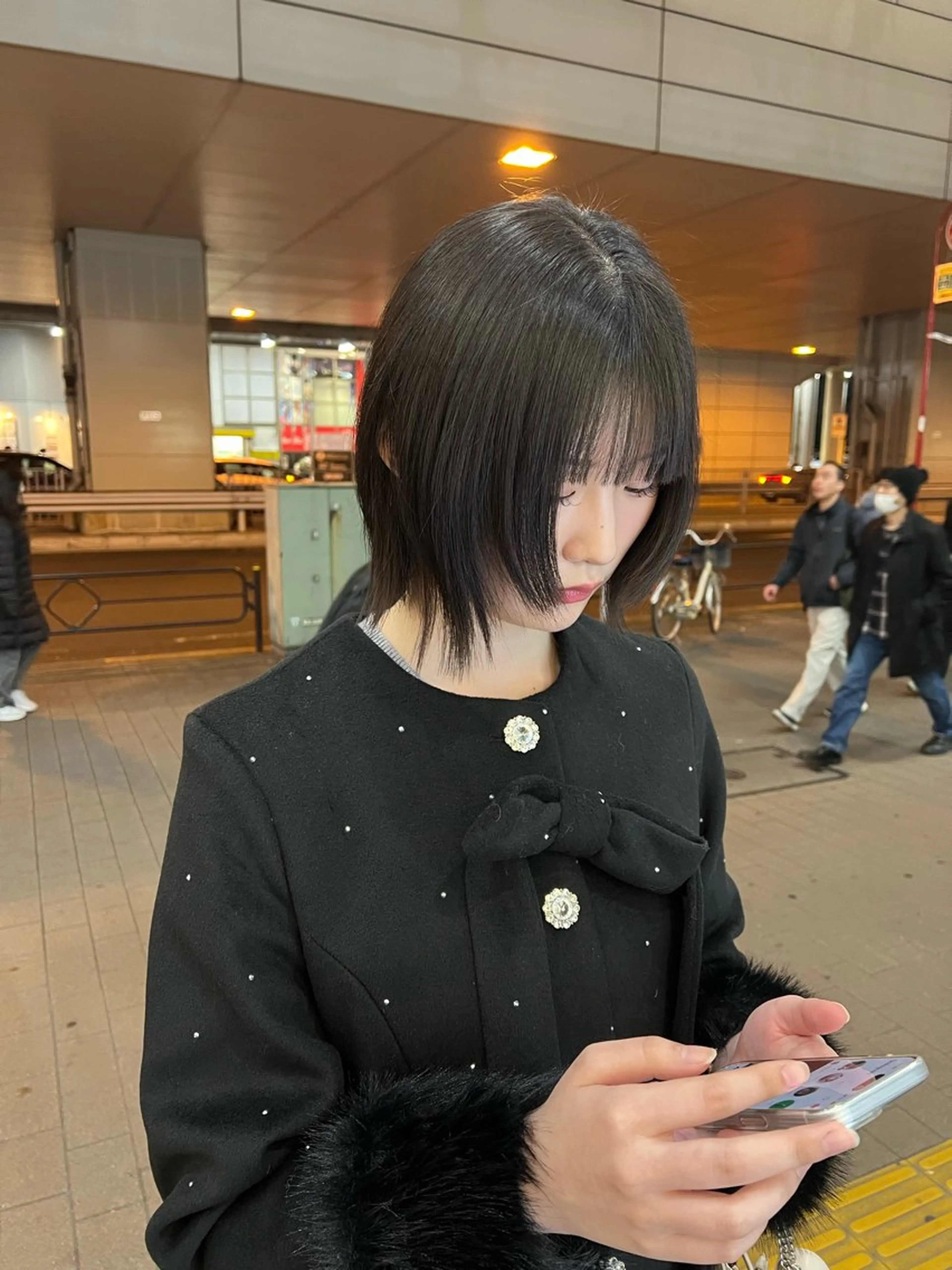 ショート ボブレイヤー ボブ レイヤーカット カット 縮毛矯正 韓国ボブ/縮毛矯正 /レイヤーカットのヘアスタイル