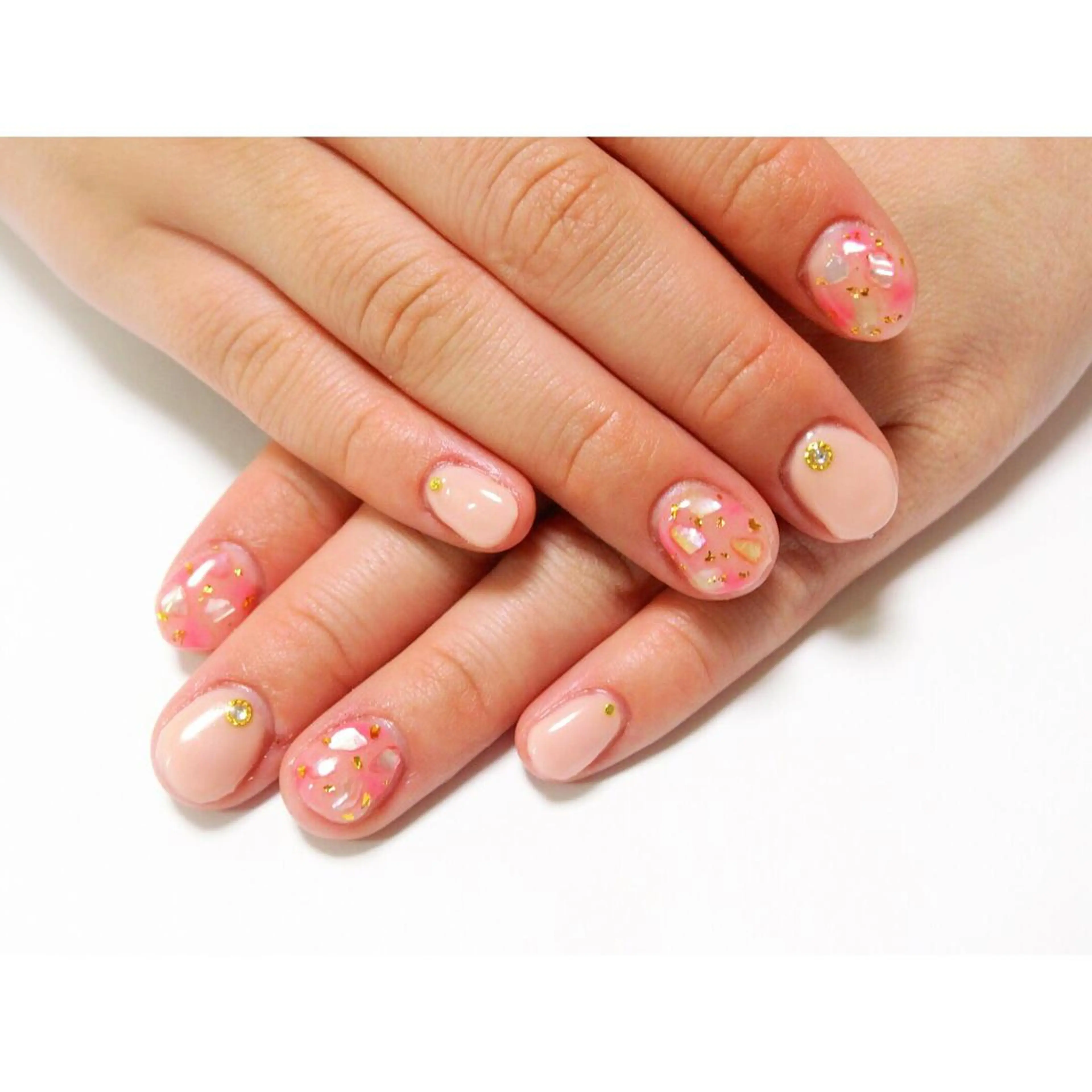 ネイル 痛ネイル/ワンホン/ フィルイン/長さだしのネイルデザイン