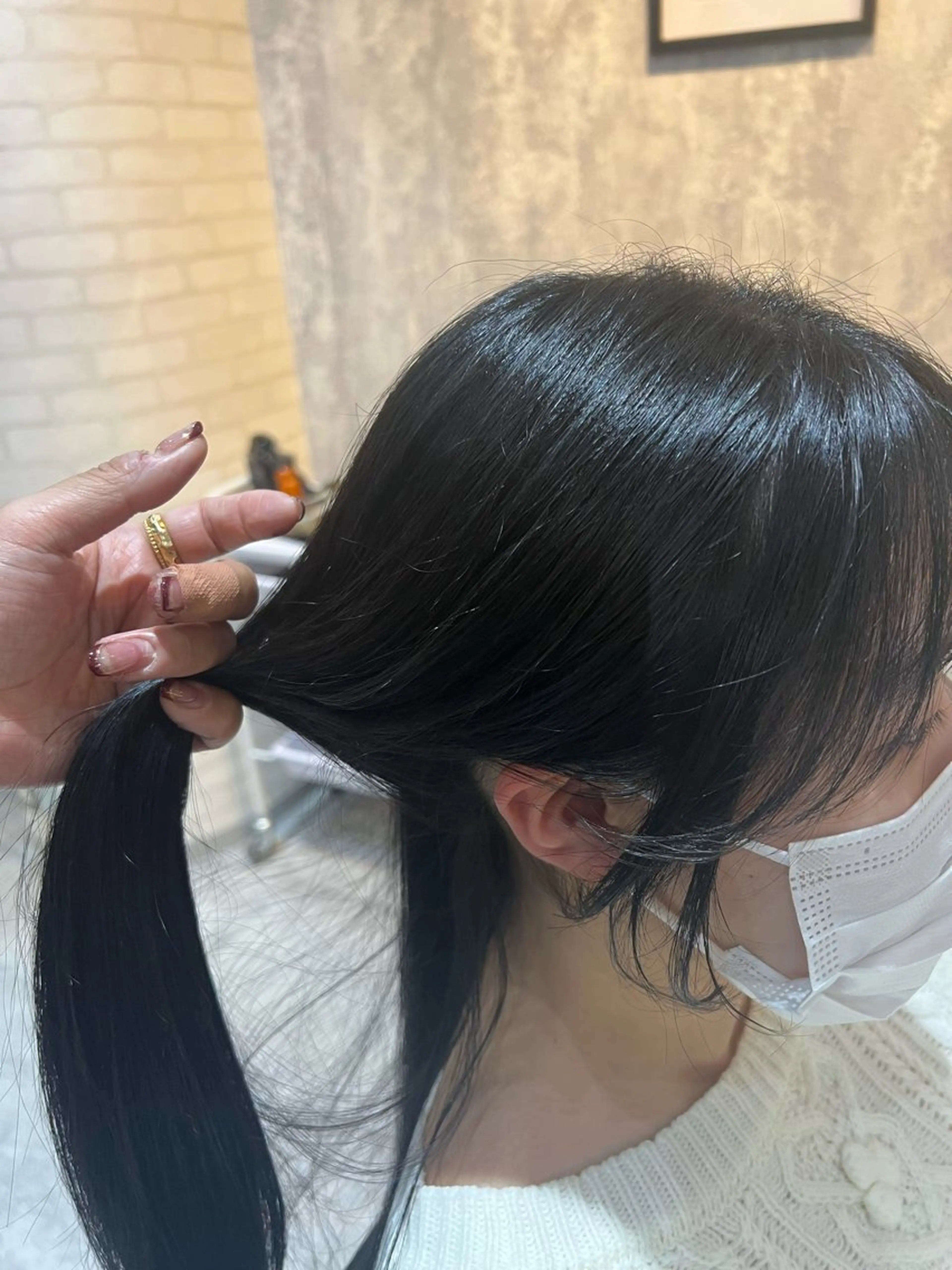 セミロング 顔周りカット トップスタイリスト澤 奈緒美のヘアスタイル