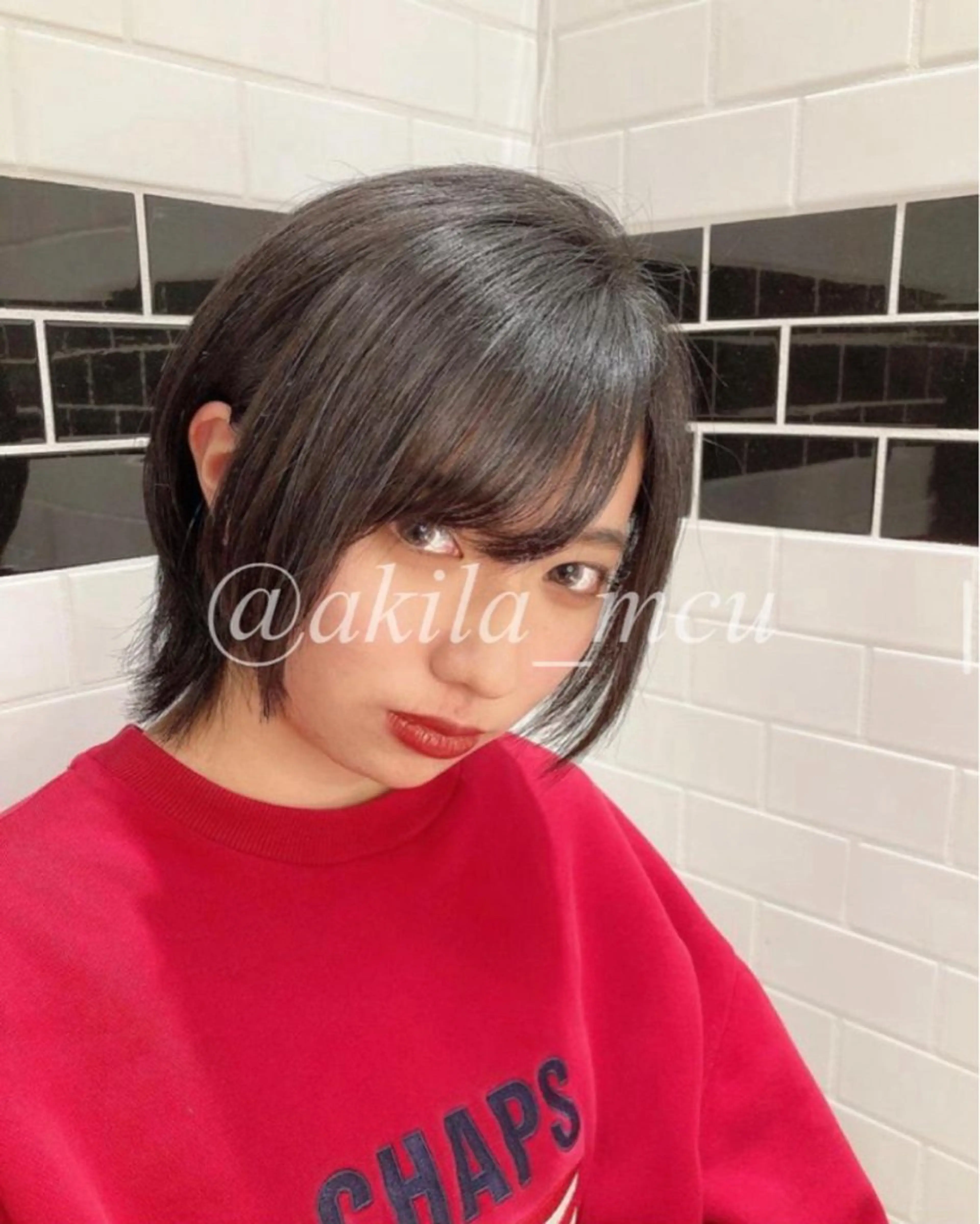 ショート カラー ヘアアレンジ エグチ アキラのヘアスタイル