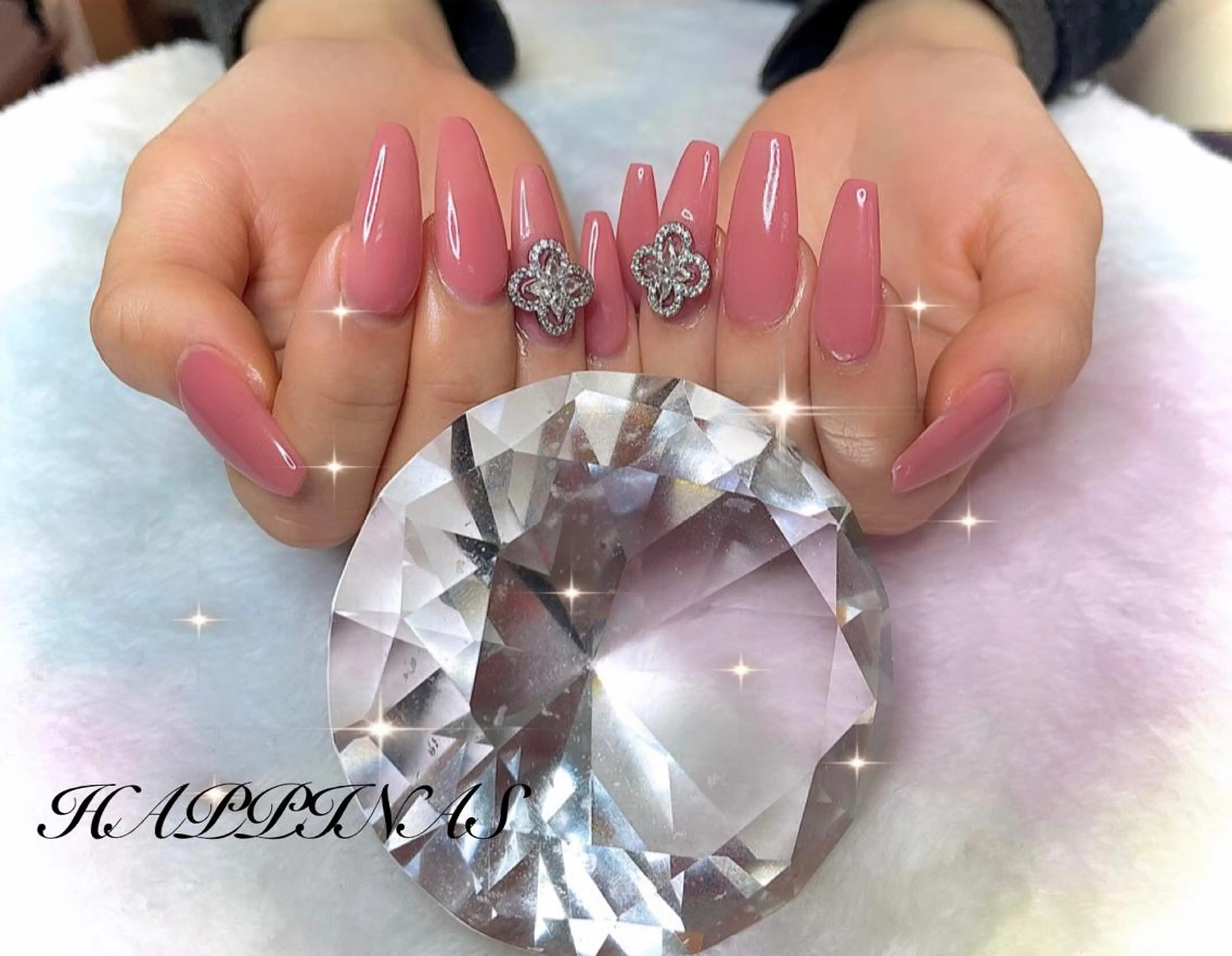ネイル オフィスネイル ワンカラーネイル ピンク スカルプネイル シンプルネイル ハンドネイル HAPPINAS Jrネイリスト💅のネイルデザイン