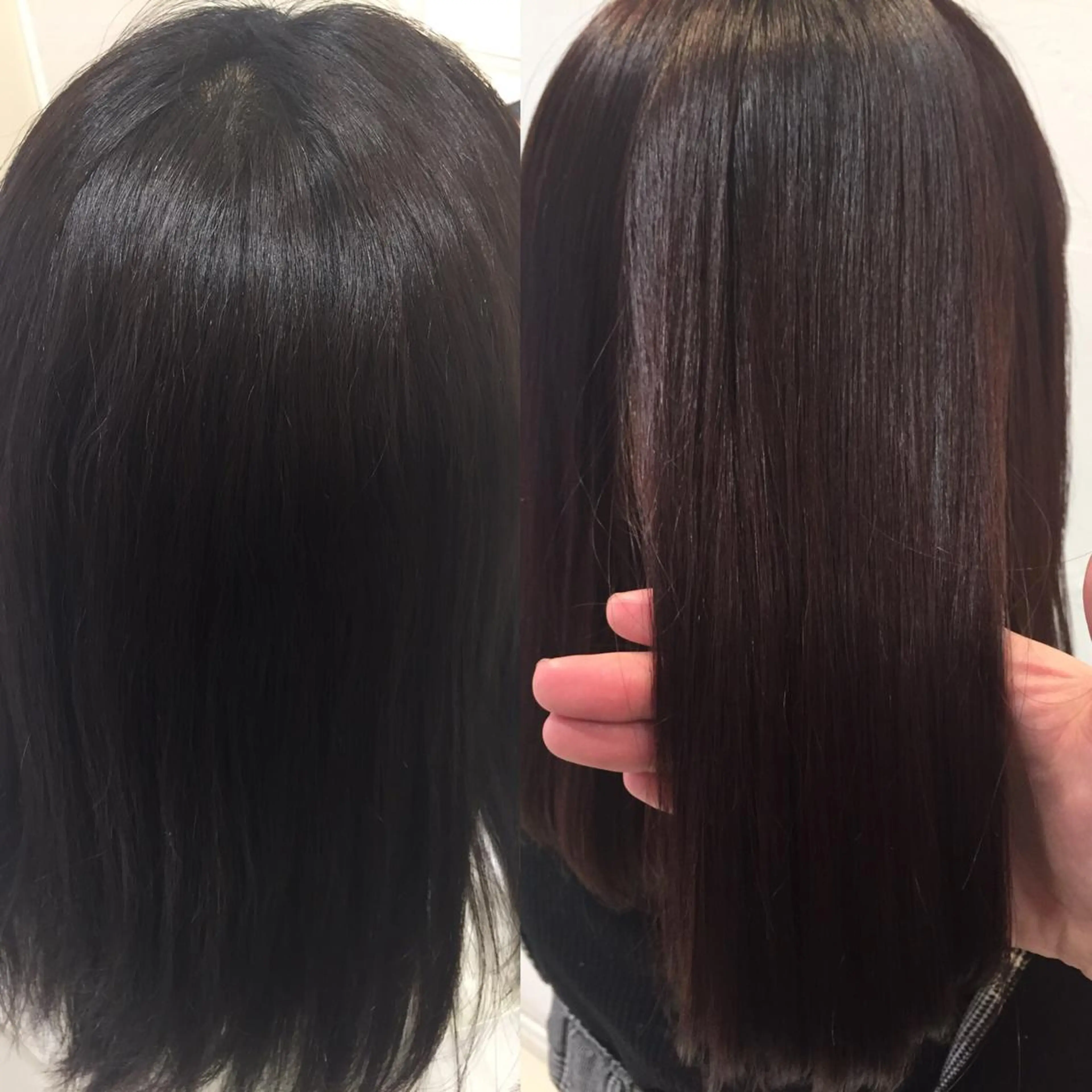 ミディアム ピンクブラウン 縮毛矯正 日野・八王子縮毛矯正 ワタナベリョウマのヘアスタイル