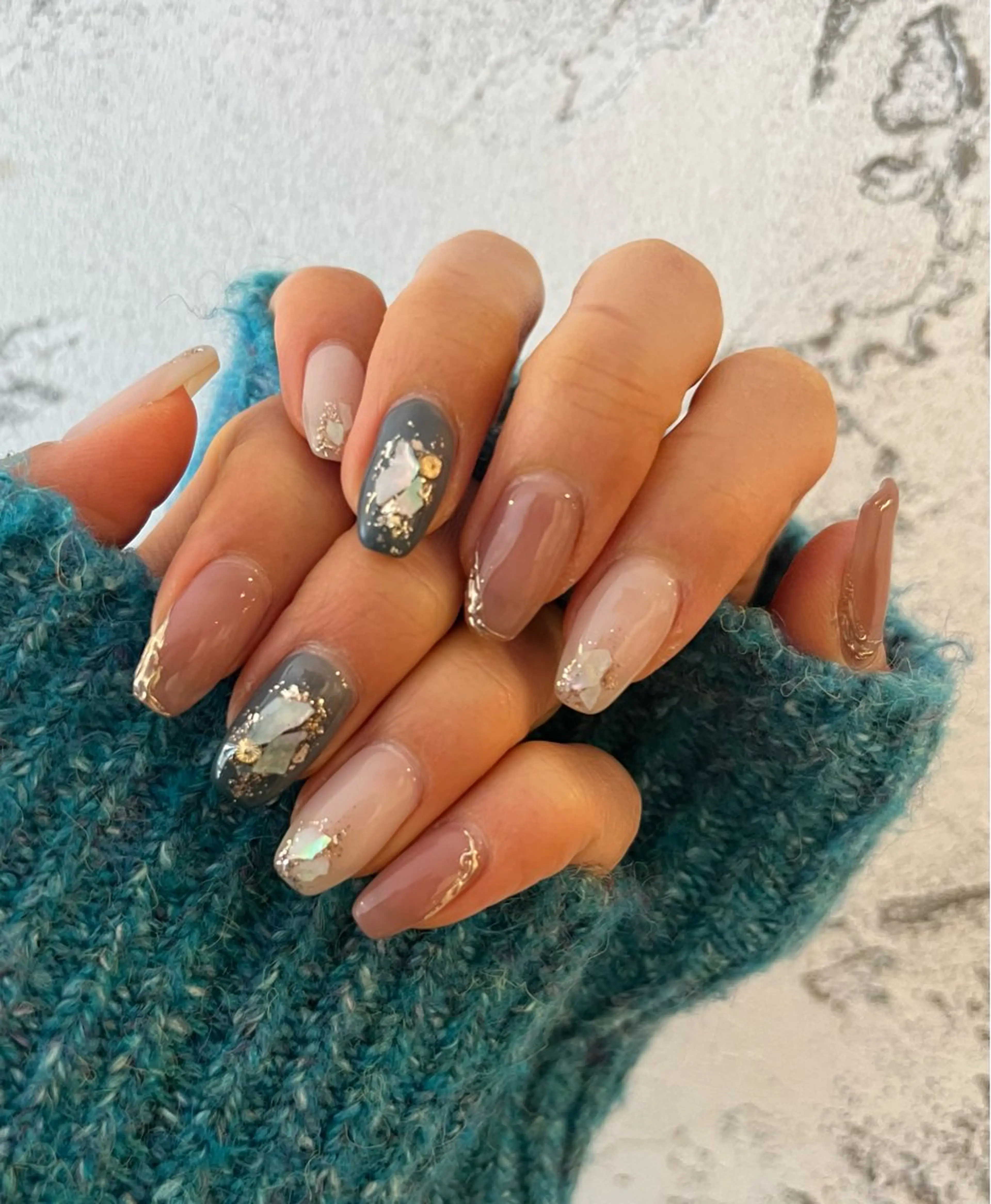 ネイル フットネイル ジェルネイル ハート 韓国ネイル ミラーネイル ハンドネイル nail salon Lauleaのネイルデザイン