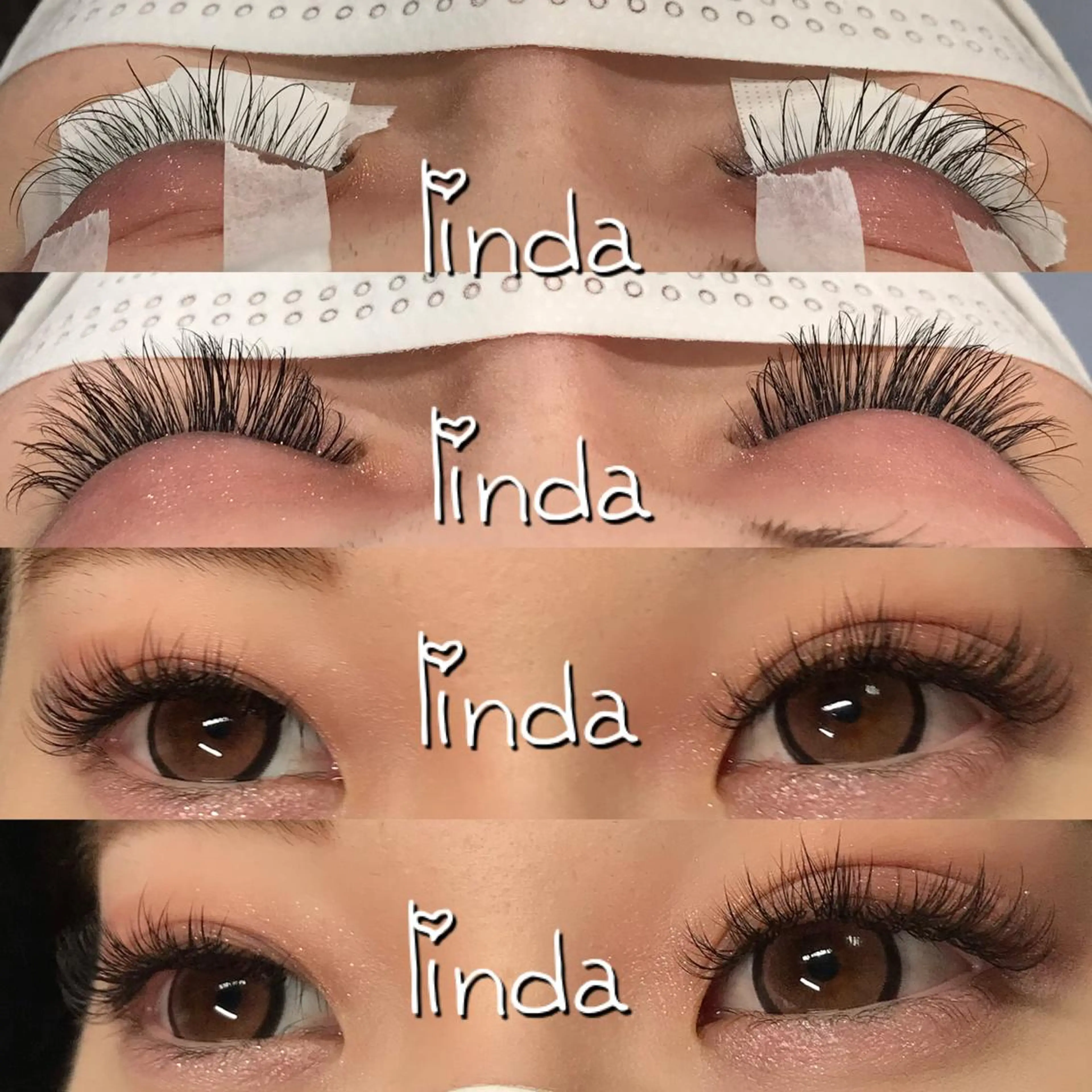 マツエク・マツパ 付け放題 フラットラッシュ ボリュームラッシュ linda lashesのマツエク・マツパデザイン