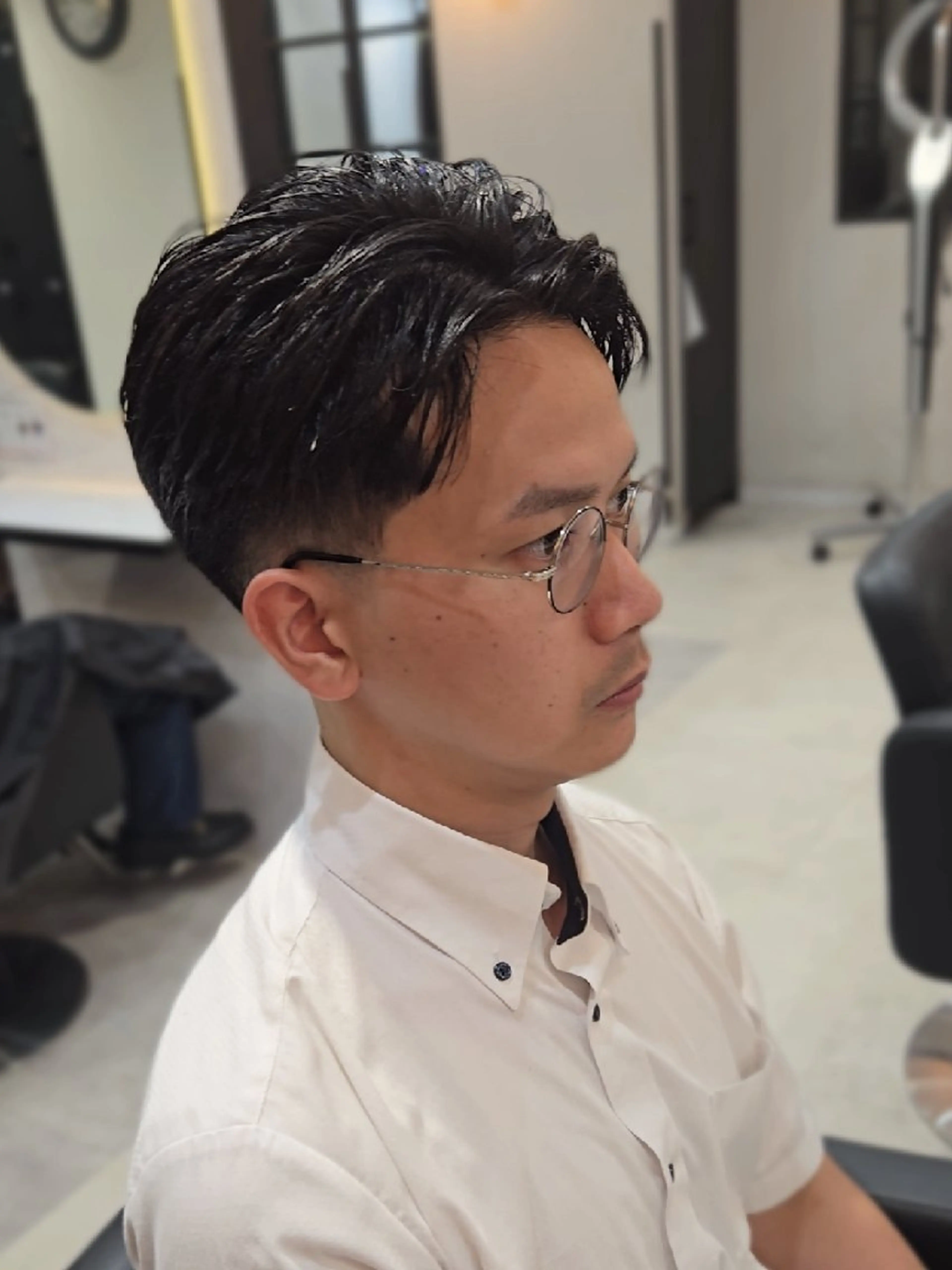 メンズ ショート ビジネス カット ヘアセット Lapis 名古屋駅前店所属・LEN名古屋/パーマ メンズ特化美容師のヘアスタイル