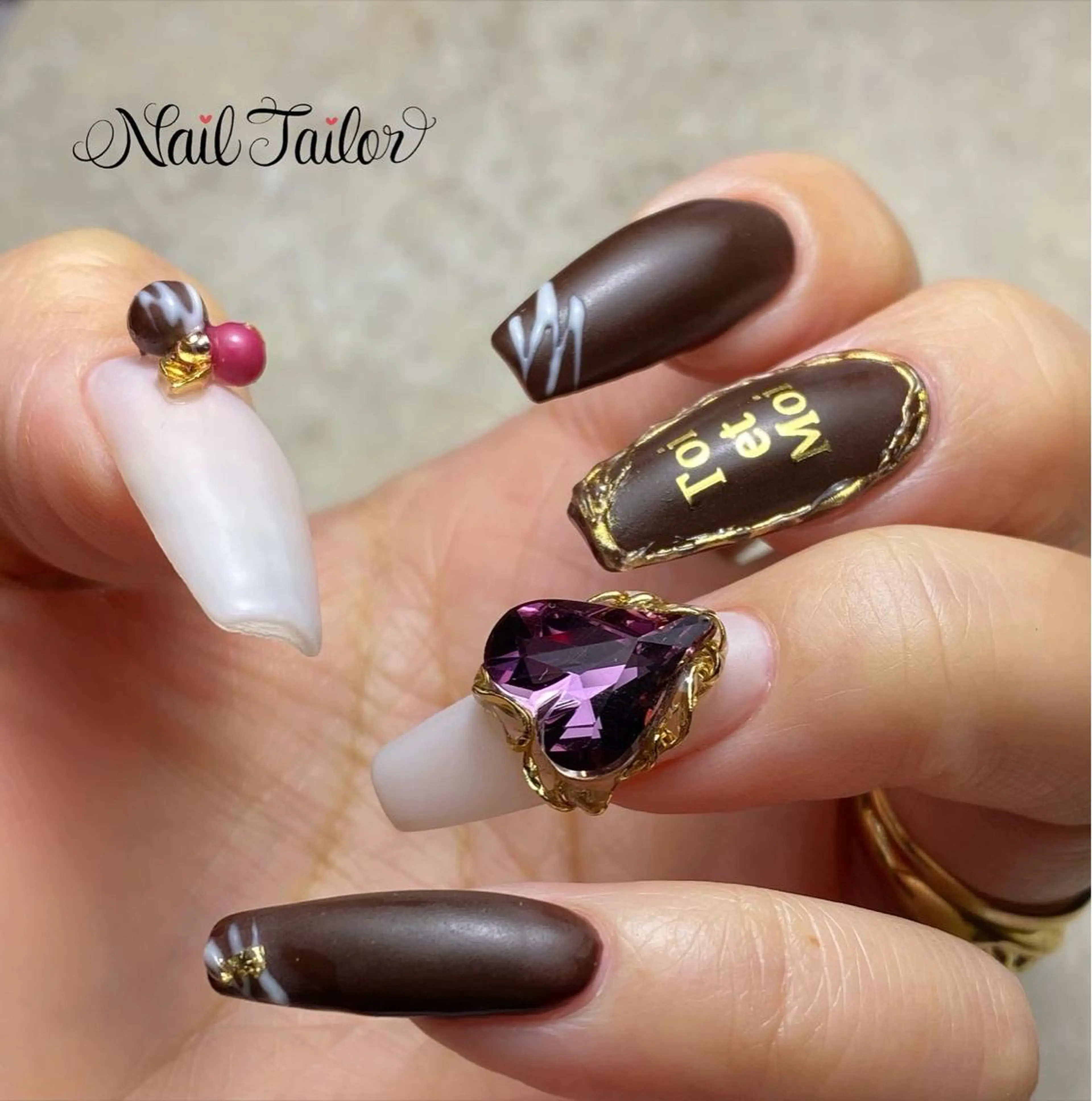 ネイル 長さ出し ワンカラーネイル バレンタイン ワンホンネイル 〜Nail Tailor〜　ネイルテイラー所属・NailTailor ネイルテイラーのネイルデザイン