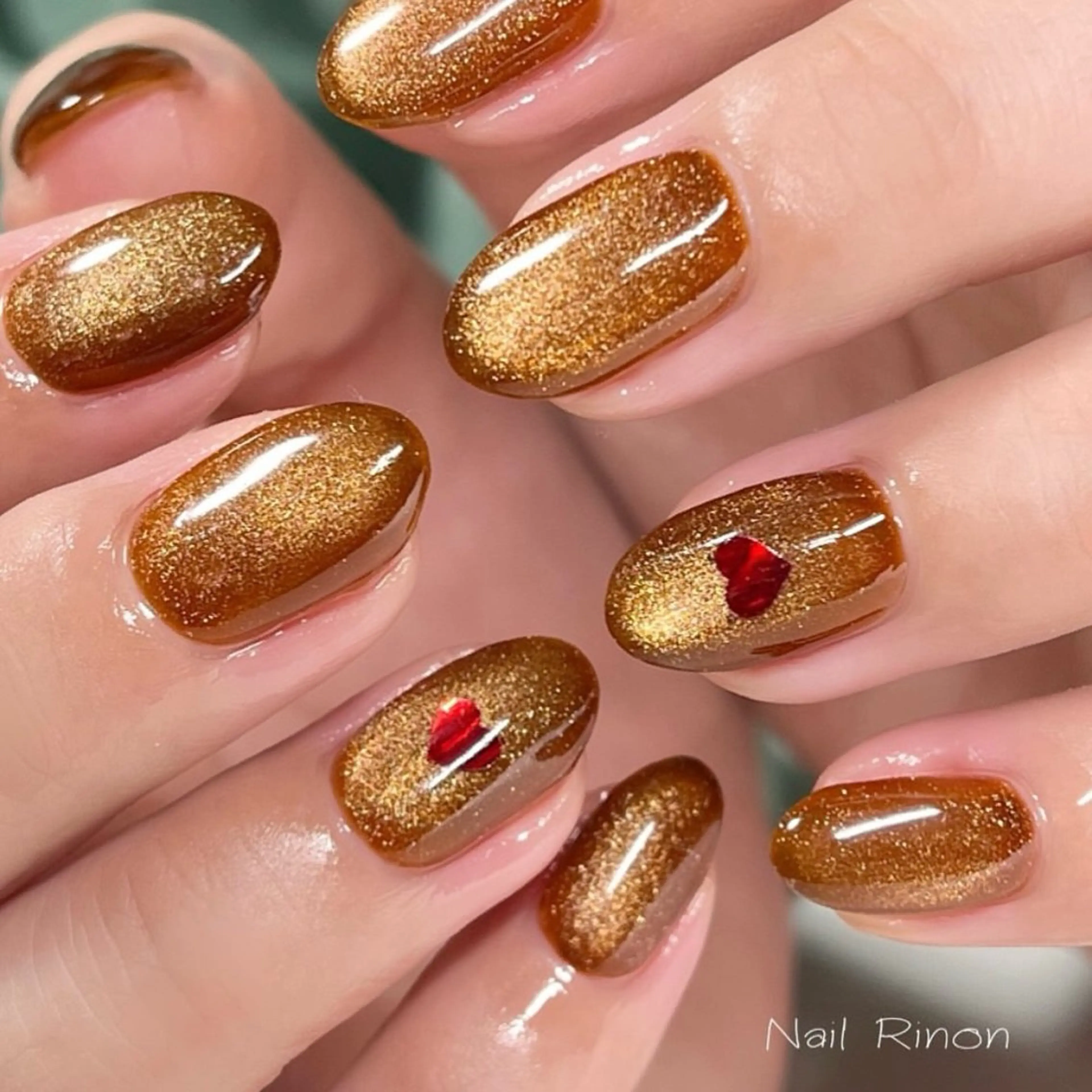 ネイル バレンタイン ハンドネイル Nail Rinonのネイルデザイン