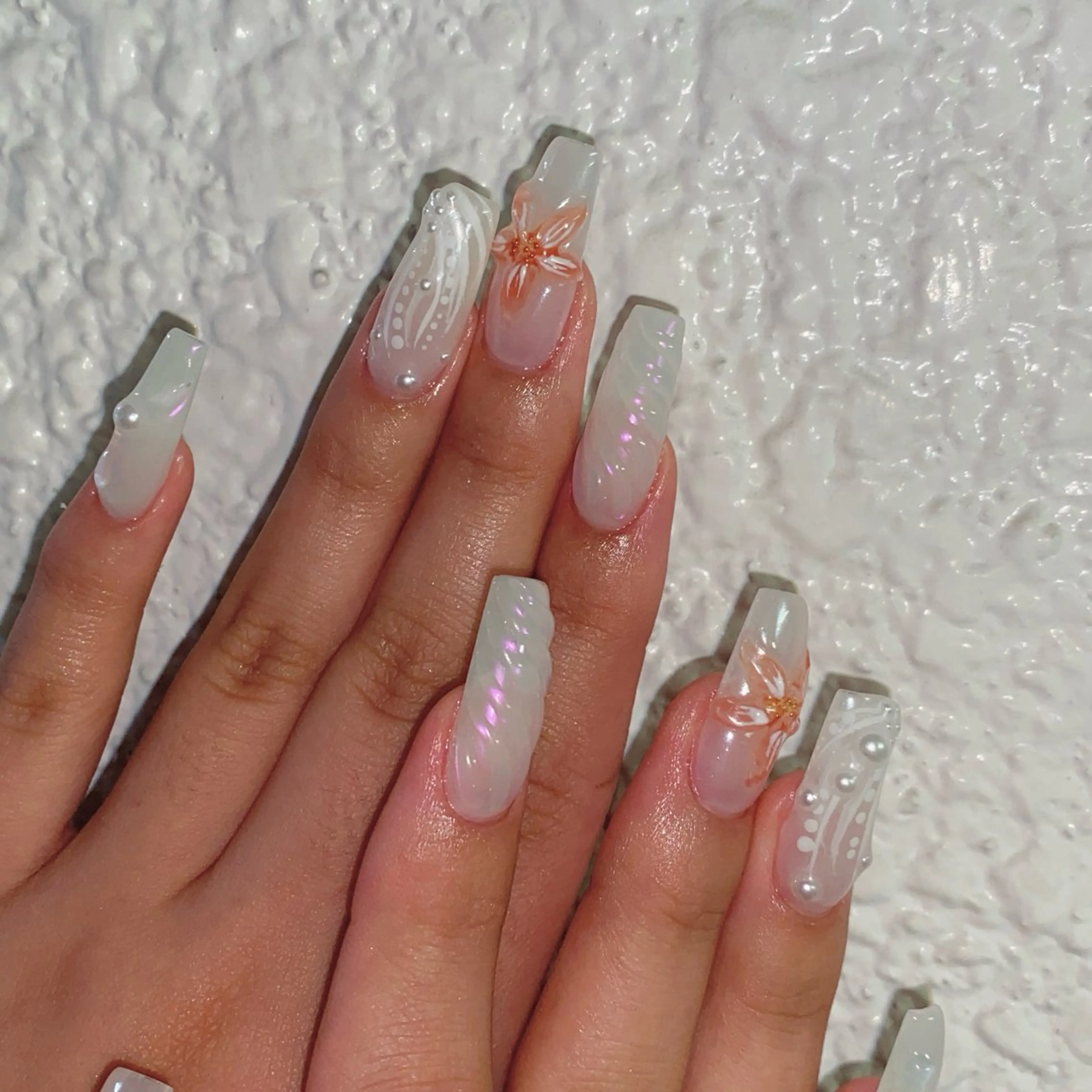 ネイル カジュアル チークネイル フットネイル フレンチネイル ジェルネイル ゆず Nail Salonのネイルデザイン
