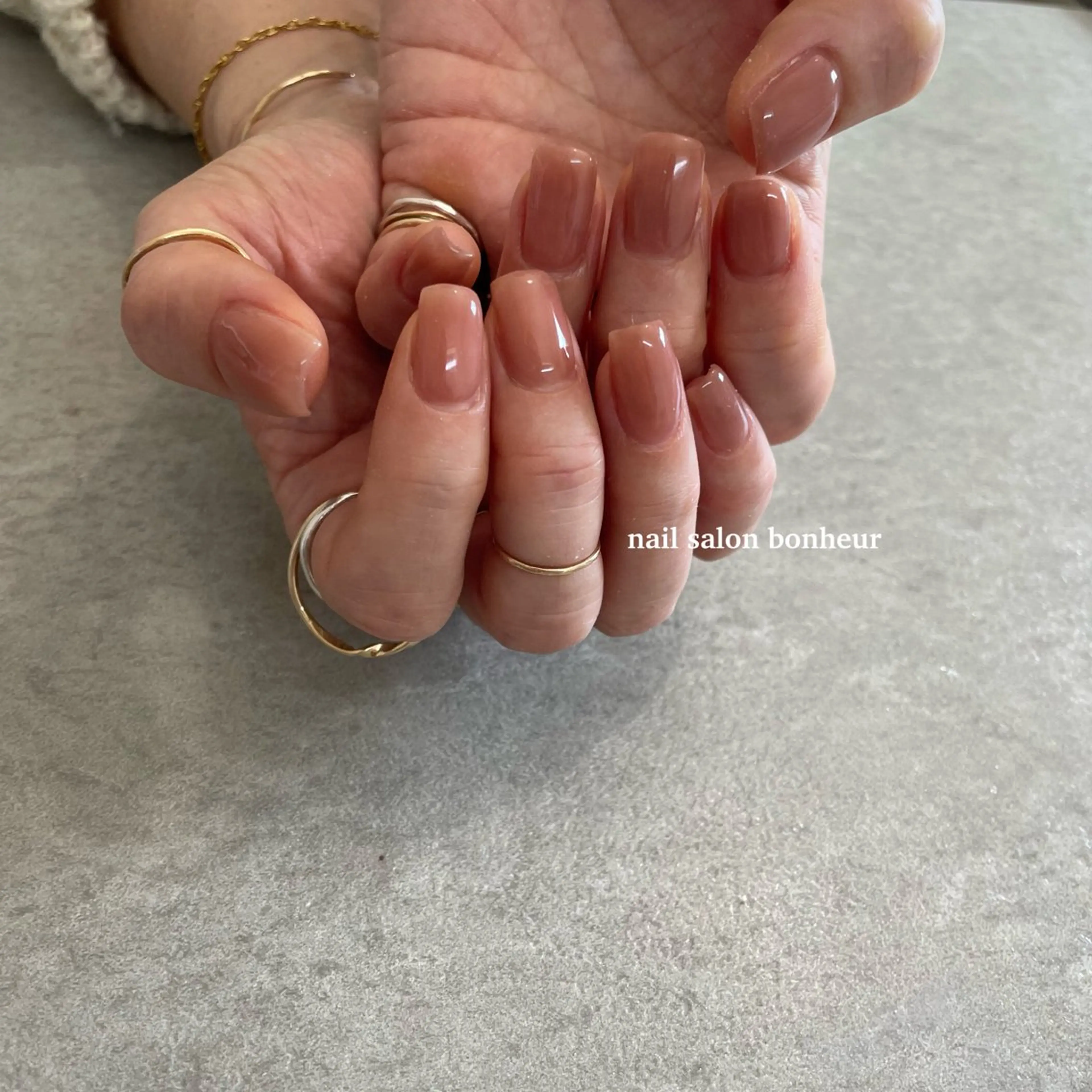 ネイル ワンカラーネイル ハンドネイル nail salon bonheurのネイルデザイン
