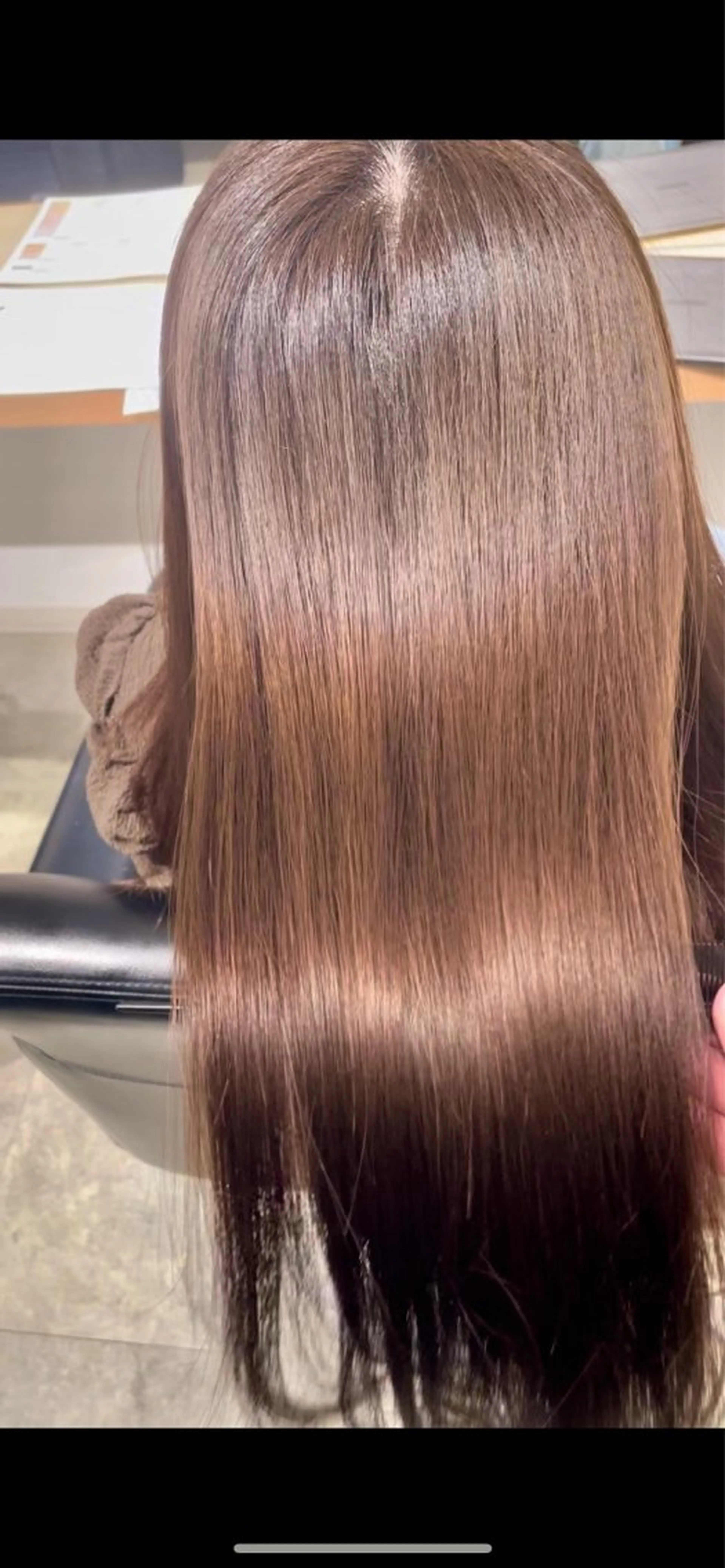 ロング くせ毛 髪質改善 縮毛矯正 カット ヘアカラー トリートメント 長町/酸性ストレート /曲がる縮毛矯正のヘアスタイル