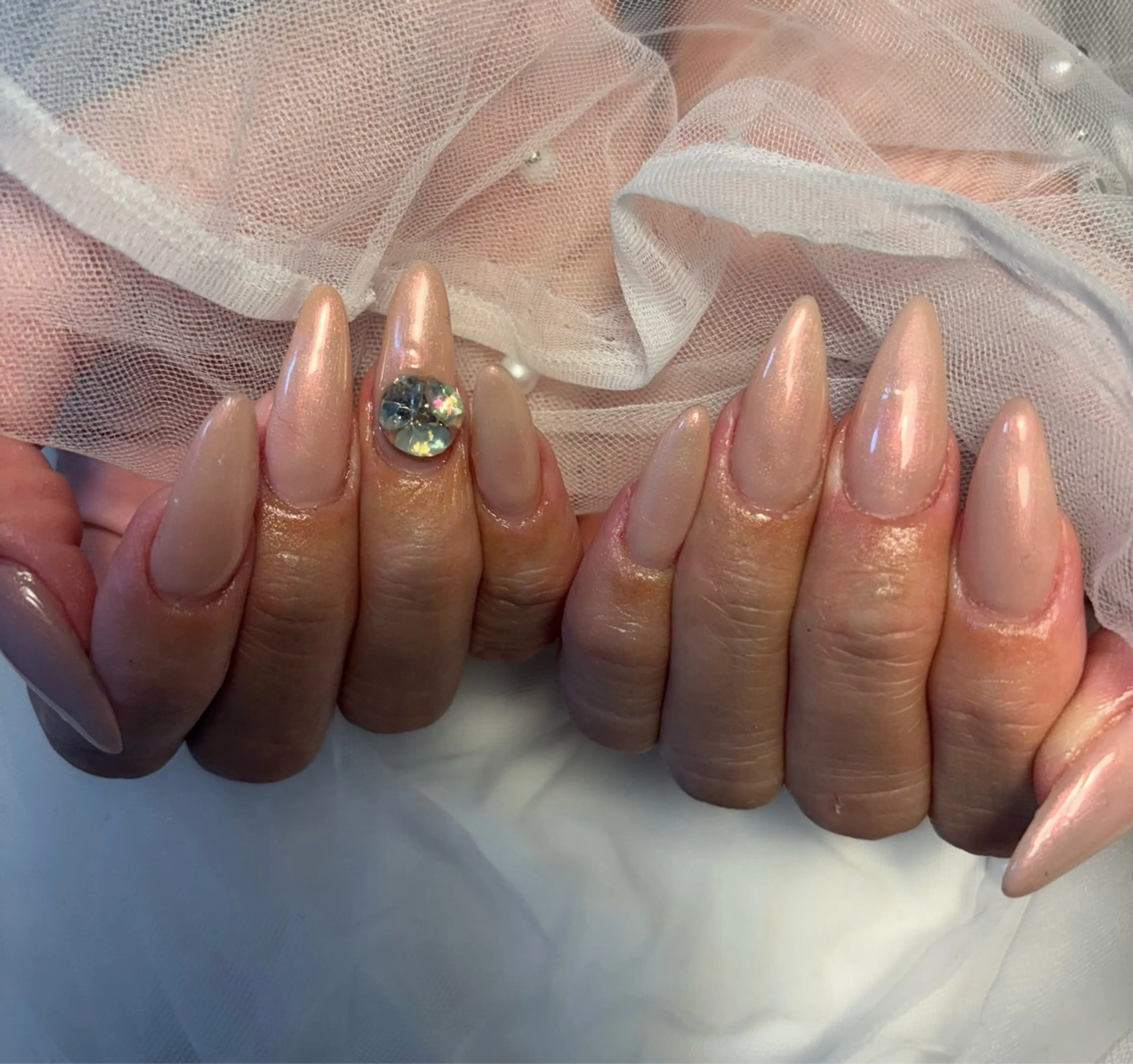 ネイル フラッシュネイル フットネイル フレンチネイル ジェルネイル ガラスフレンチ ハンドネイル Nail salon Natulalのネイルデザイン