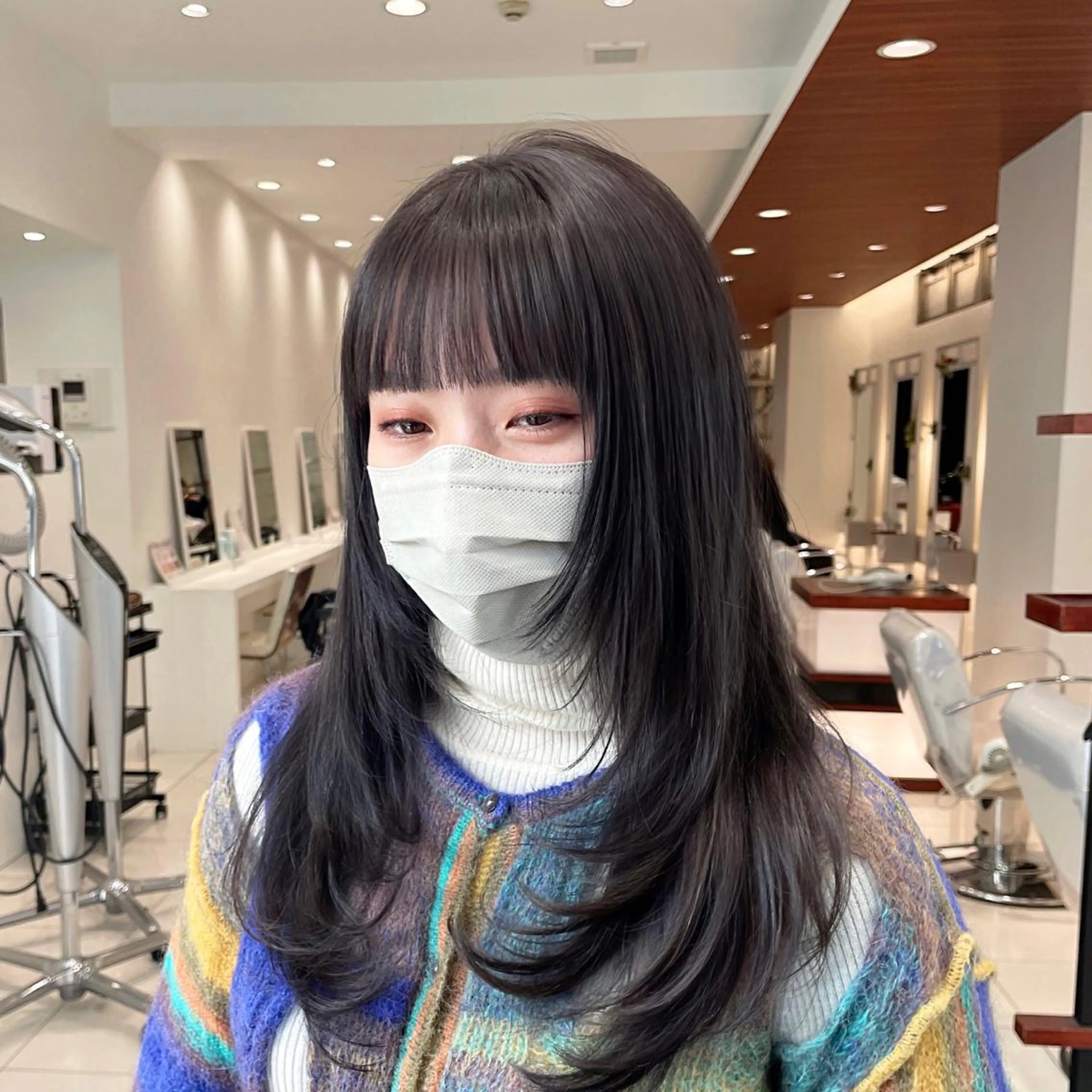 ロング カラー 顔まわりレイヤー レイヤーカット カット ヘアカラー トリートメント ヘッドスパ BiBi    武田 あやのヘアスタイル