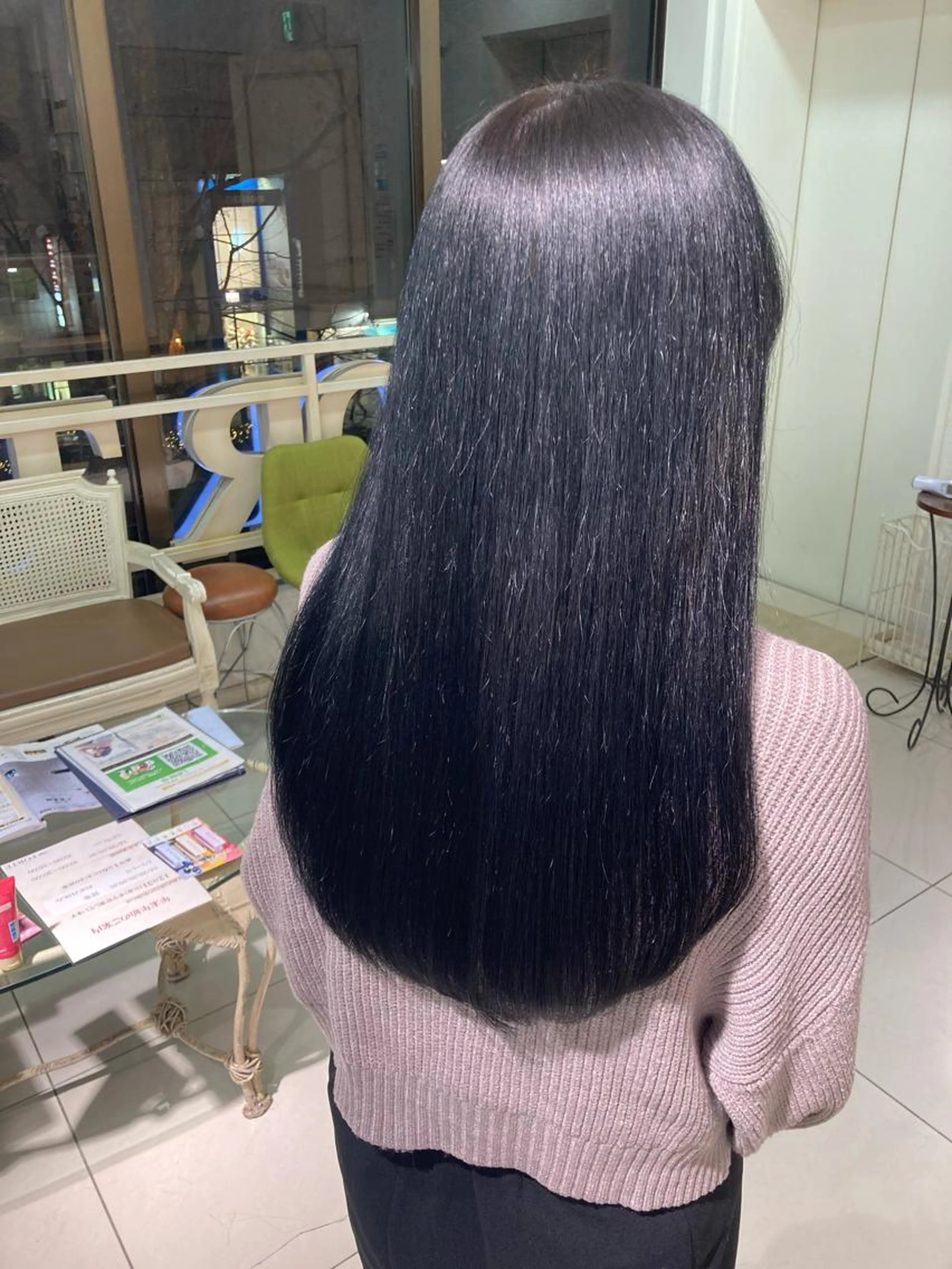 💙就活生必見‼️黒染めしないダークトーンカラー＋髪質改善💙の写真