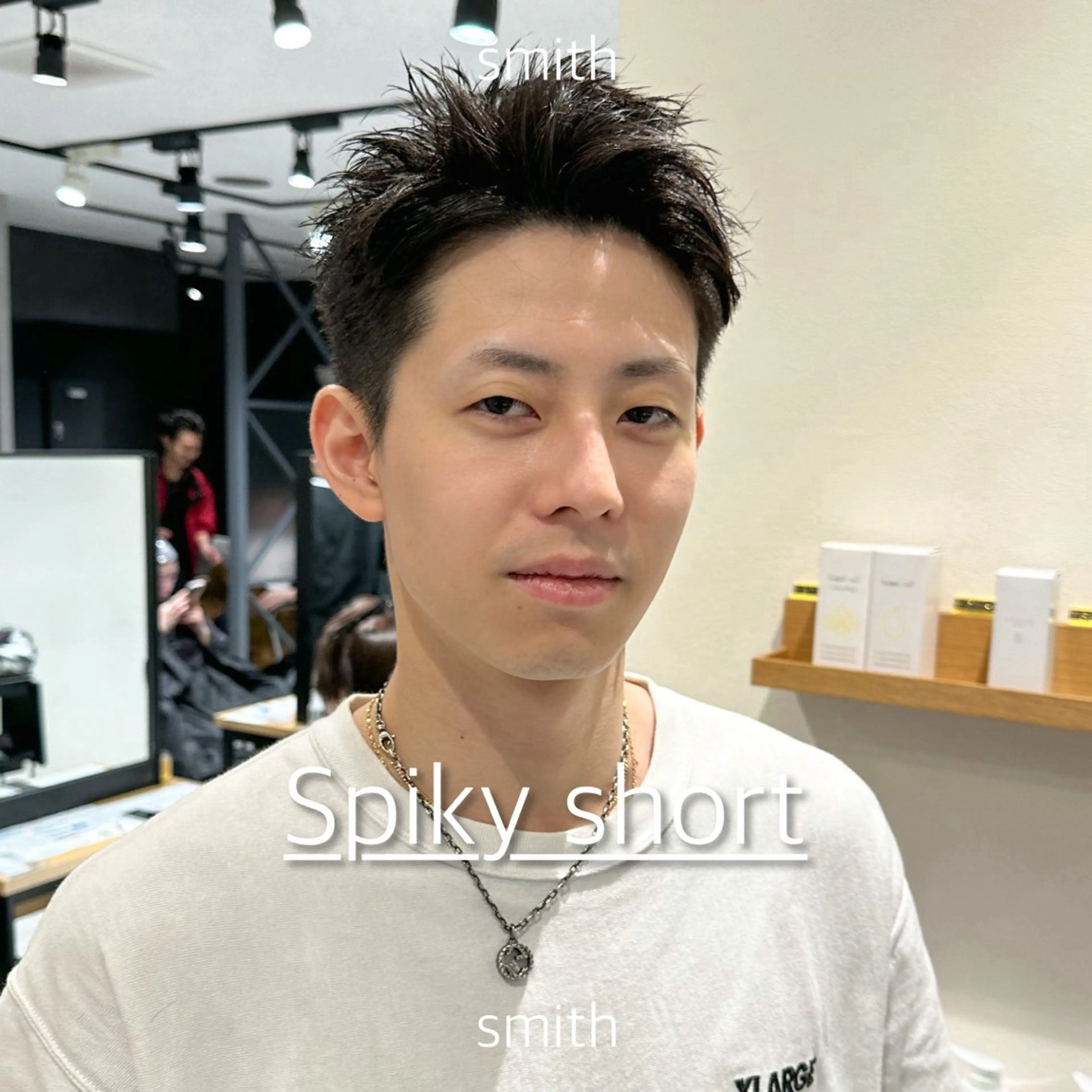 メンズ スパイキーショート カット トリートメント メンズパーマ特化 Gakutoのヘアスタイル