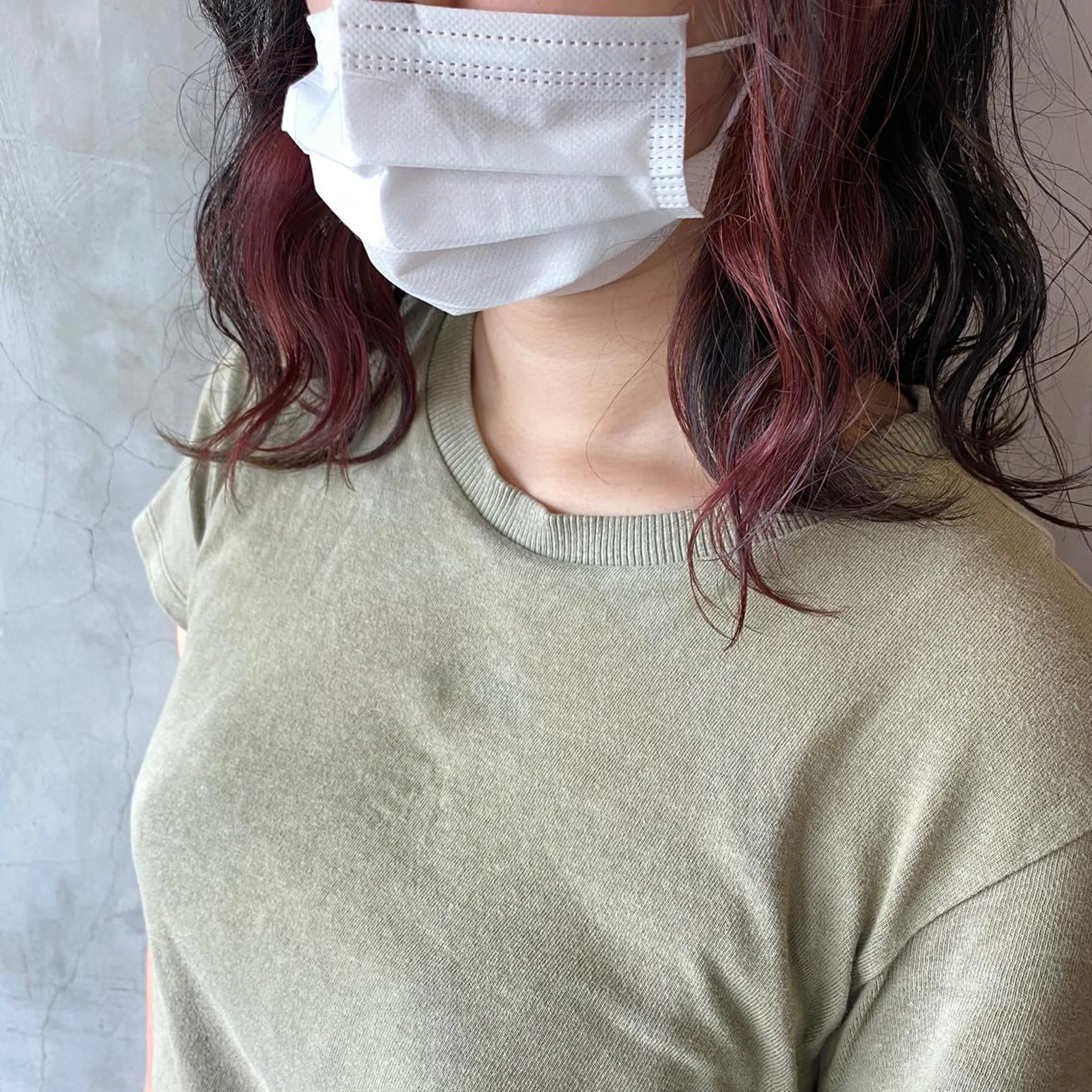 セミロング カラー ヘアアレンジ 切りっぱなしボブ/ デザインカラー店長のヘアスタイル