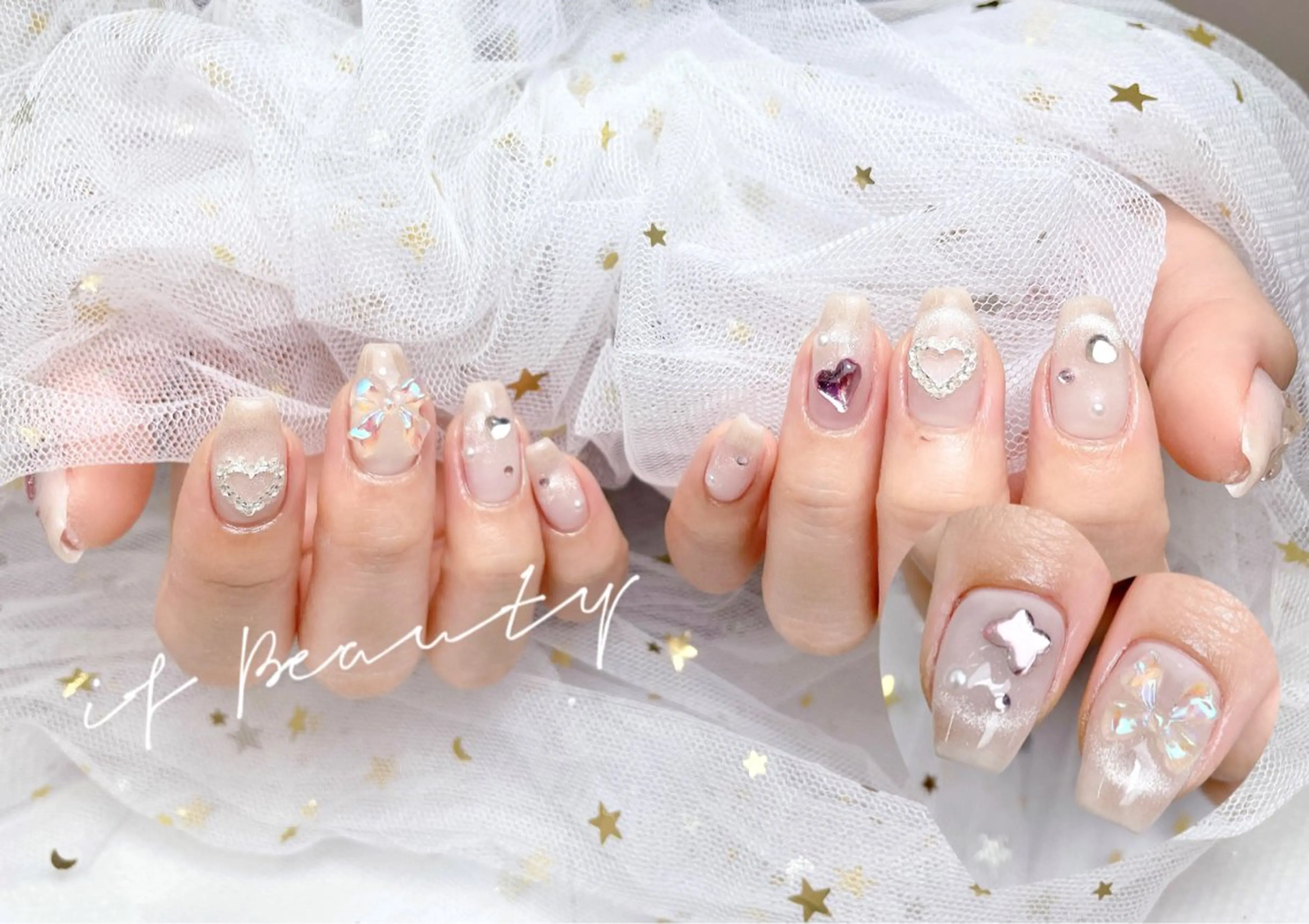 ネイル フレンチネイル マグネットネイル マグネットフレンチ If beauty salon1号店所属・イフ ビューティーのネイルデザイン