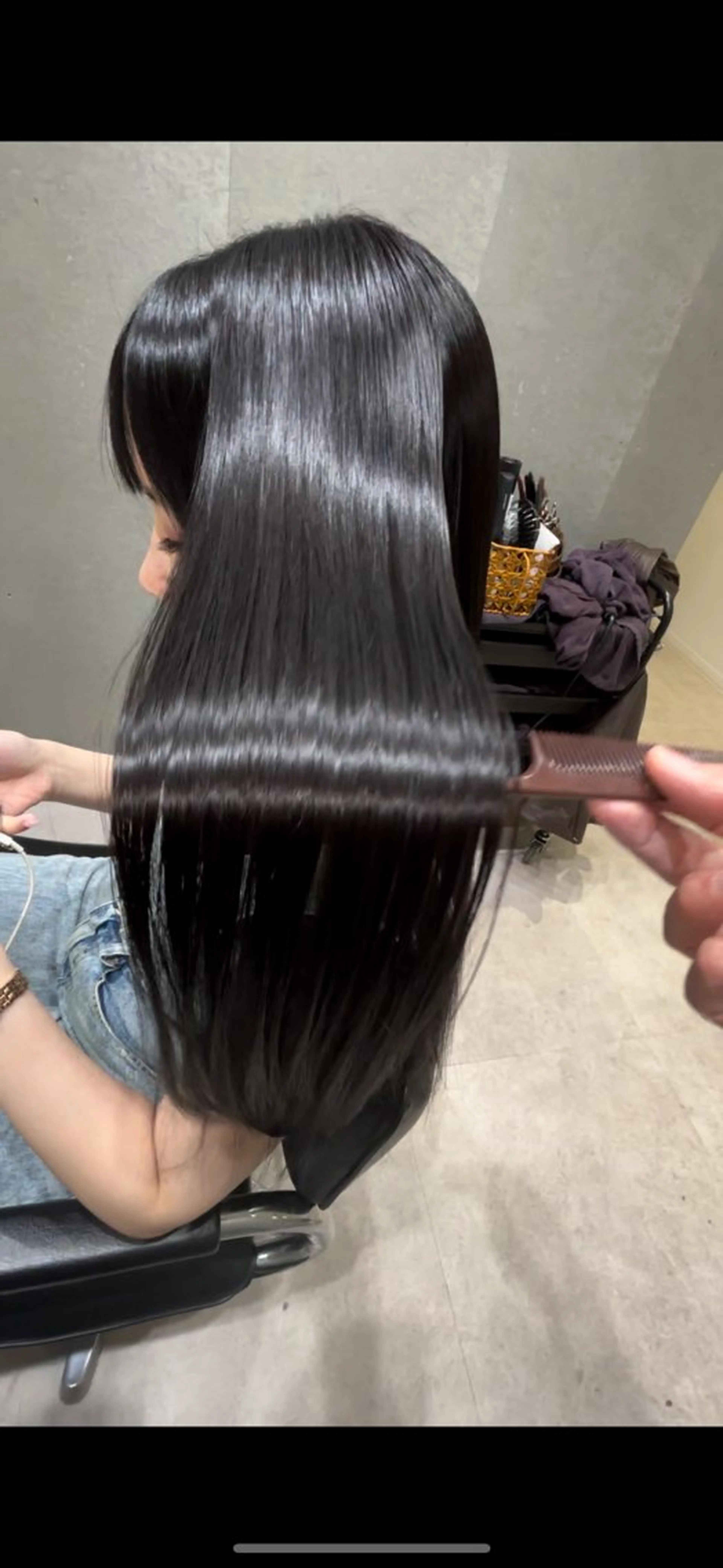ロング カラー グレージュ 髪質改善 ロング トリートメント カット ヘアカラー トリートメント GOTODAY  SHAiRE SALON　新宿Aura店所属・髪質改善ヘアケア 艶髪特化/上田のヘアスタイル