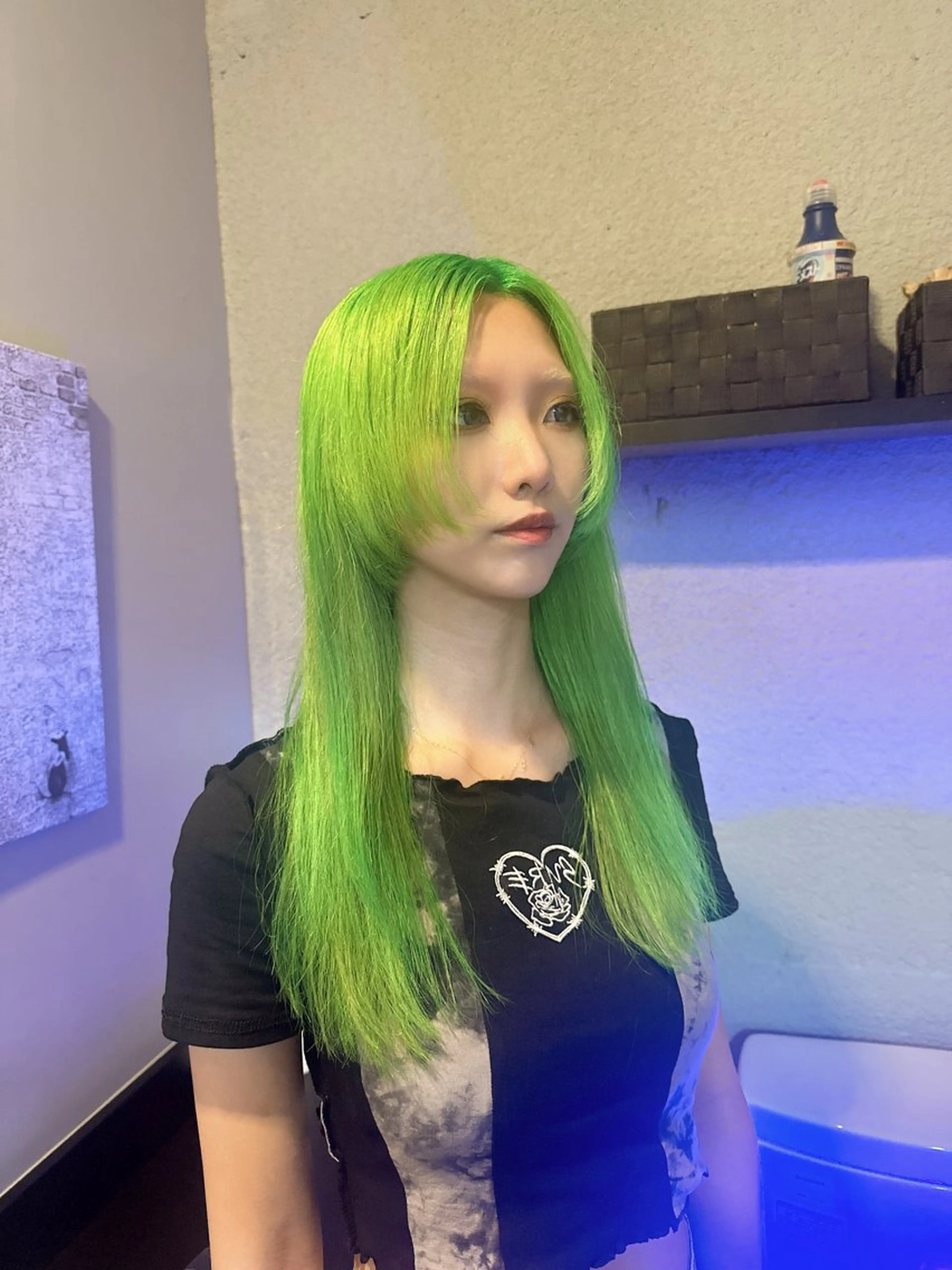 ロング カラー 黒髪 ロング ウルフカット haco+所属・🌈派手髪エクステ ブレイズ🌈ひろとのヘアスタイル