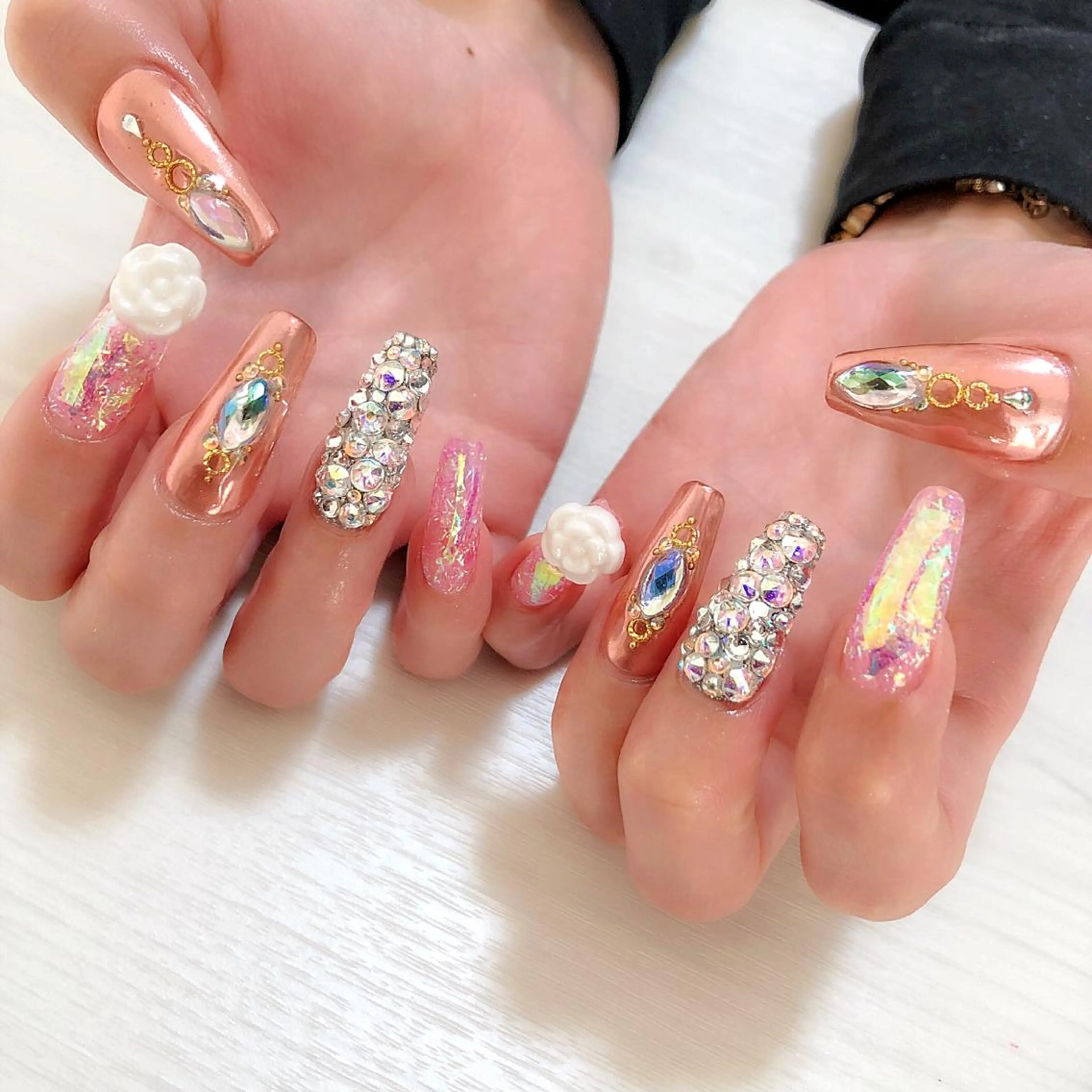 ネイル クリアネイル スカルプネイル nail salon A'n bijouのネイルデザイン