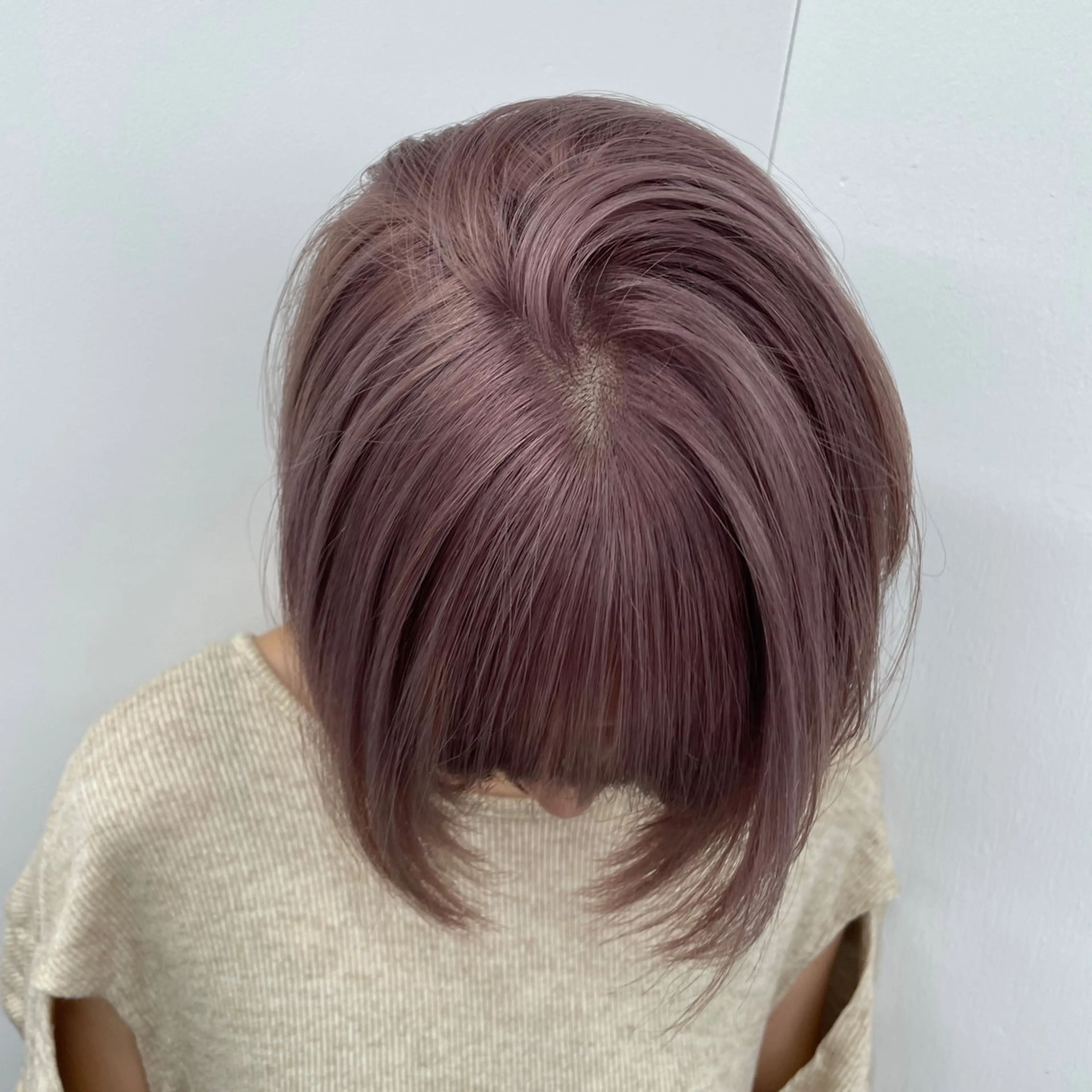 ショート カラー ブリーチ ケアブリーチ グレージュ ハイトーンカラー ラベンダーカラー ハイトーン/韓国ヘア 🎀momo🎀のヘアスタイル