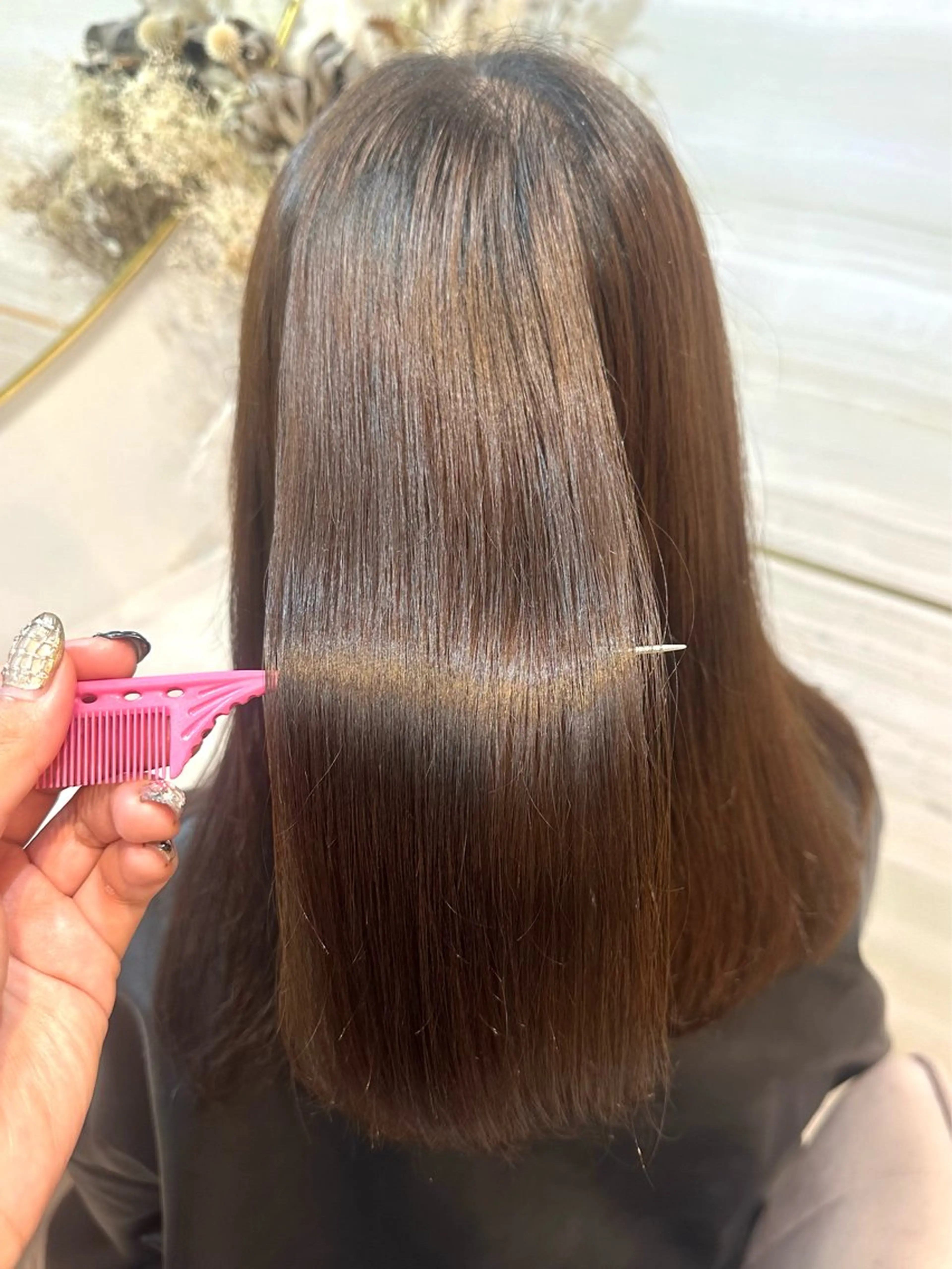 セミロング カラー パーマ 縮毛矯正 Hina🐣 elubylovisのヘアスタイル